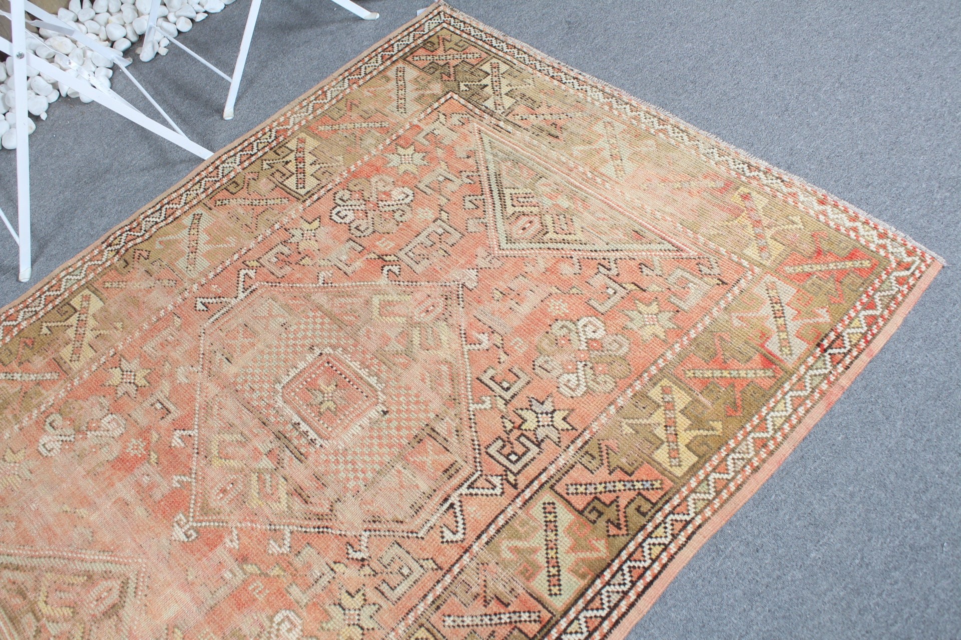 4x5.6 ft Accent Rugs, Antique Rug, Red Antique Rug, Nursery Rug, Turkish Rug, Home Decor Rugs, Entry Rugs, Vintage Rug, Rugs for Nursery