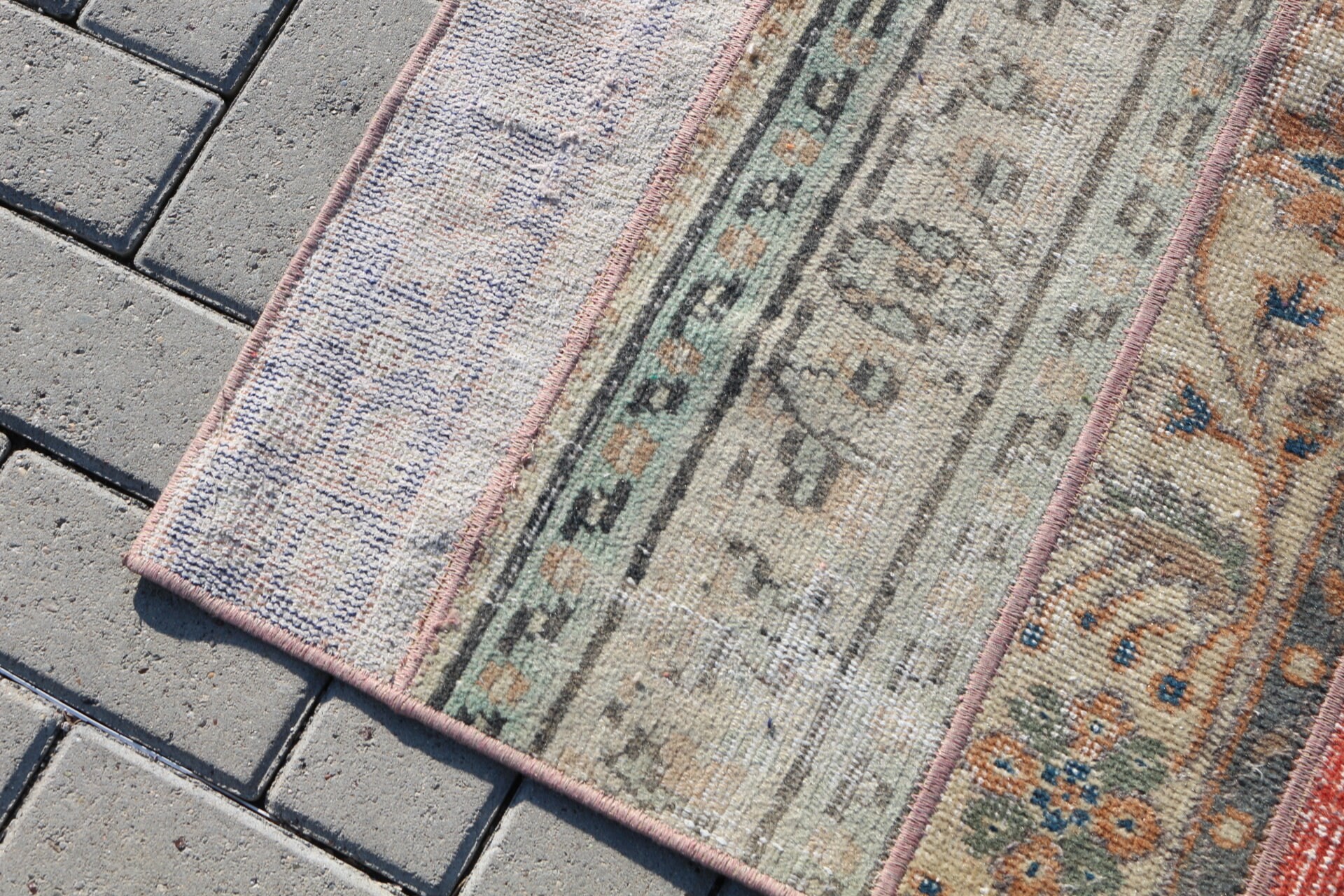 Türk Halısı, Kapı Paspası Halıları, Giriş Halısı, Kahverengi Yün Halı, 3x3,4 ft Küçük Halılar, Sevimli Banyo Paspas Halıları, Vintage Halı, Oryantal Halı, Yatak Odası Halısı