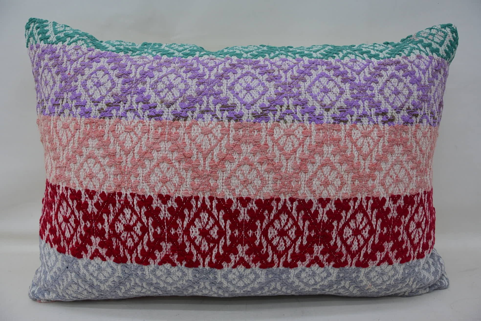 Kilim Pillow Cover, Vintage Kilim Pillow Pillow Cover, Handmade Kilim Cushion, Vintage Pillow, 16"x24" Pink Cushion Cover