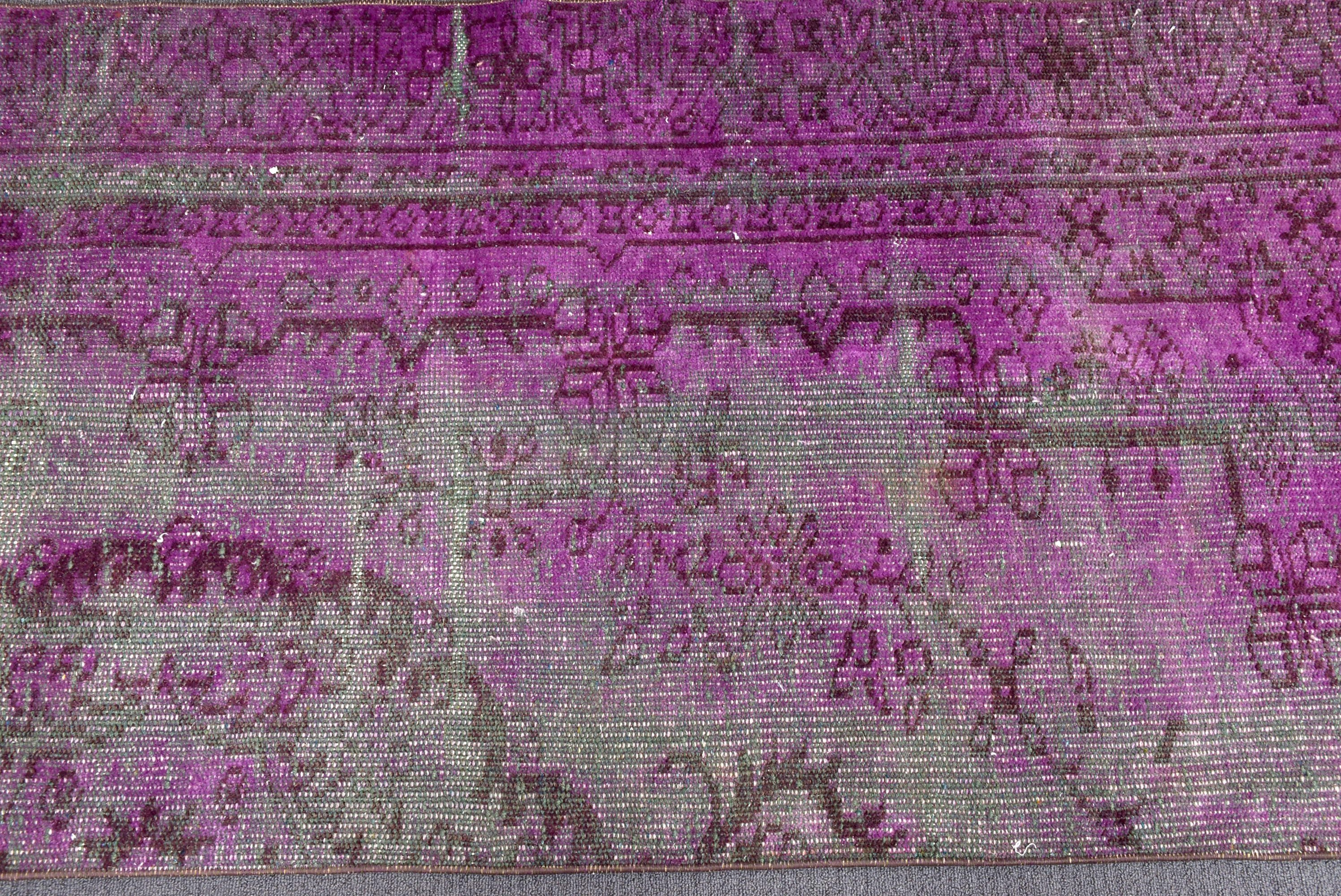 Mor Oushak Halıları, Vintage Halılar, Fas Halısı, Yatak Odası Halıları, Kabile Halıları, Araba Paspas Halısı, 2.6x5.6 ft Küçük Halı, Türk Halıları