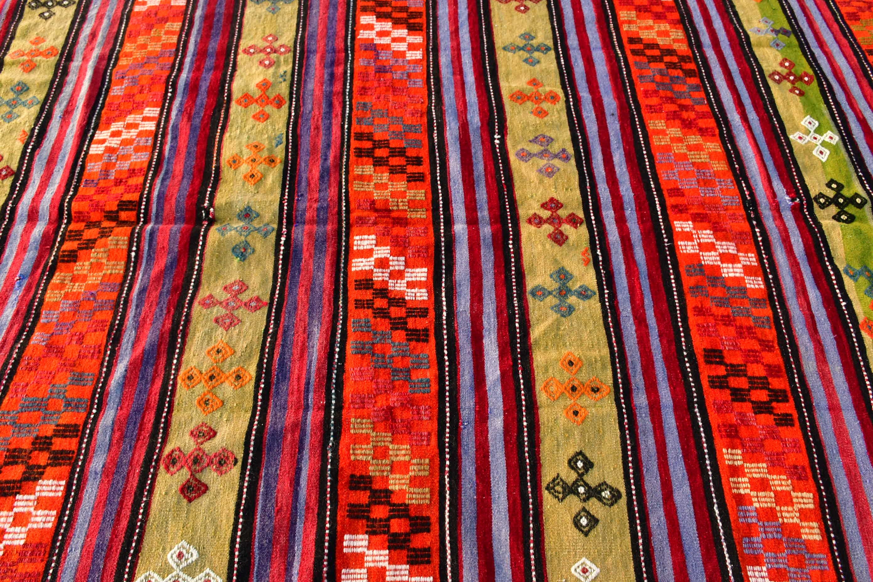 181x300 cm Salon Kilim, Yatak odası Kilim, Turuncu Zemin Kilim, Türk Kilim, Yemek odası Kilim, Antik Kilim, Yatak odası Kilim