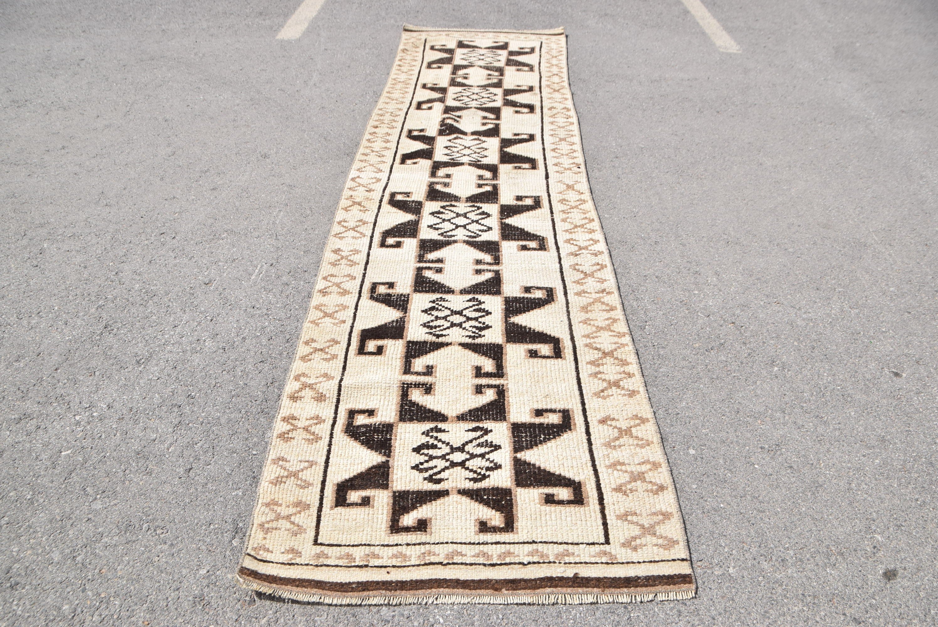 Türk Halısı, Yer Halısı, Bej Anadolu Halıları, 3x12,2 ft Runner Halıları, Vintage Halı, Koridor Halısı, Merdiven Halısı, Mutfak Halıları, Yatak Odası Halısı