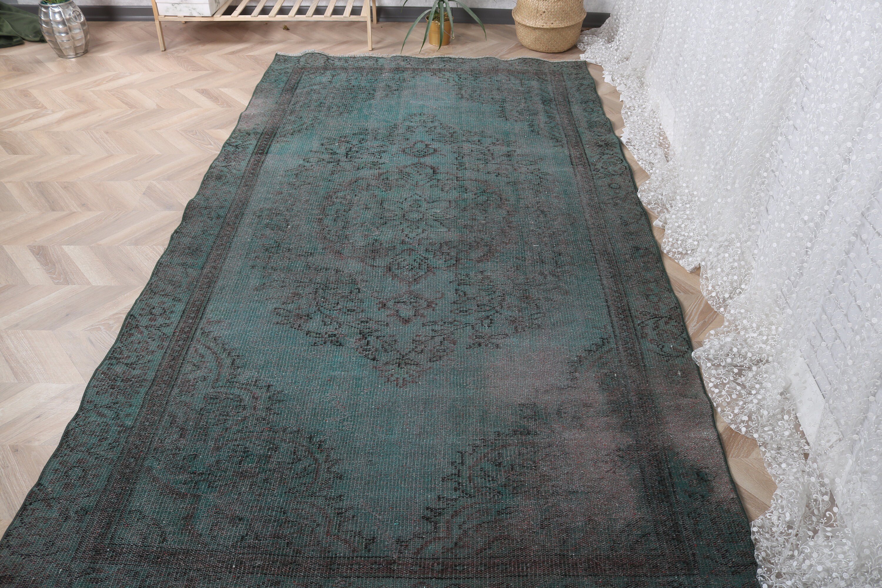 Green Oriental Rugs, Boho Rugs, Vintage Rugs, Salon Rug, Traditional Rugs, 4.8x8.7 ft Large Rugs, Statement Rug, Bedroom Rugs, Turkish Rug