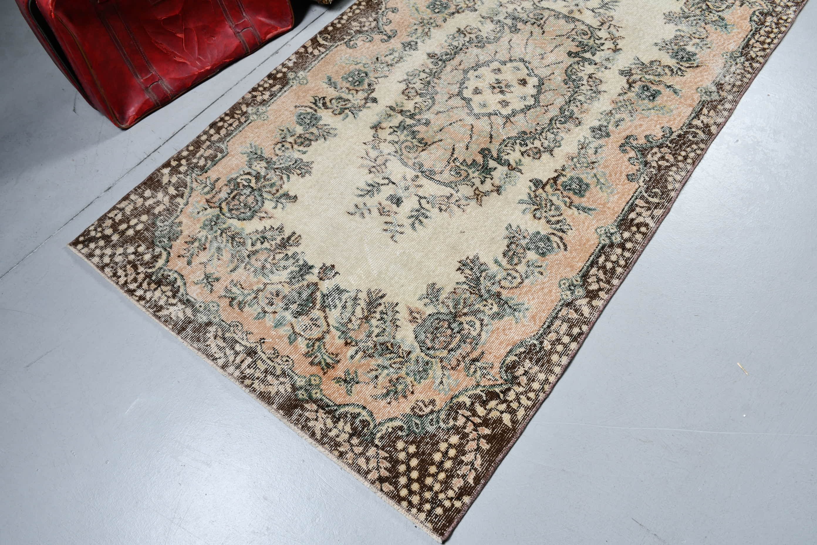 Home Decor Rug, Brown  3.8x6.8 ft Area Rugs, Pale Rug, Oriental Rugs, Vintage Rugs, Bedroom Rugs, Turkish Rug, Living Room Rug