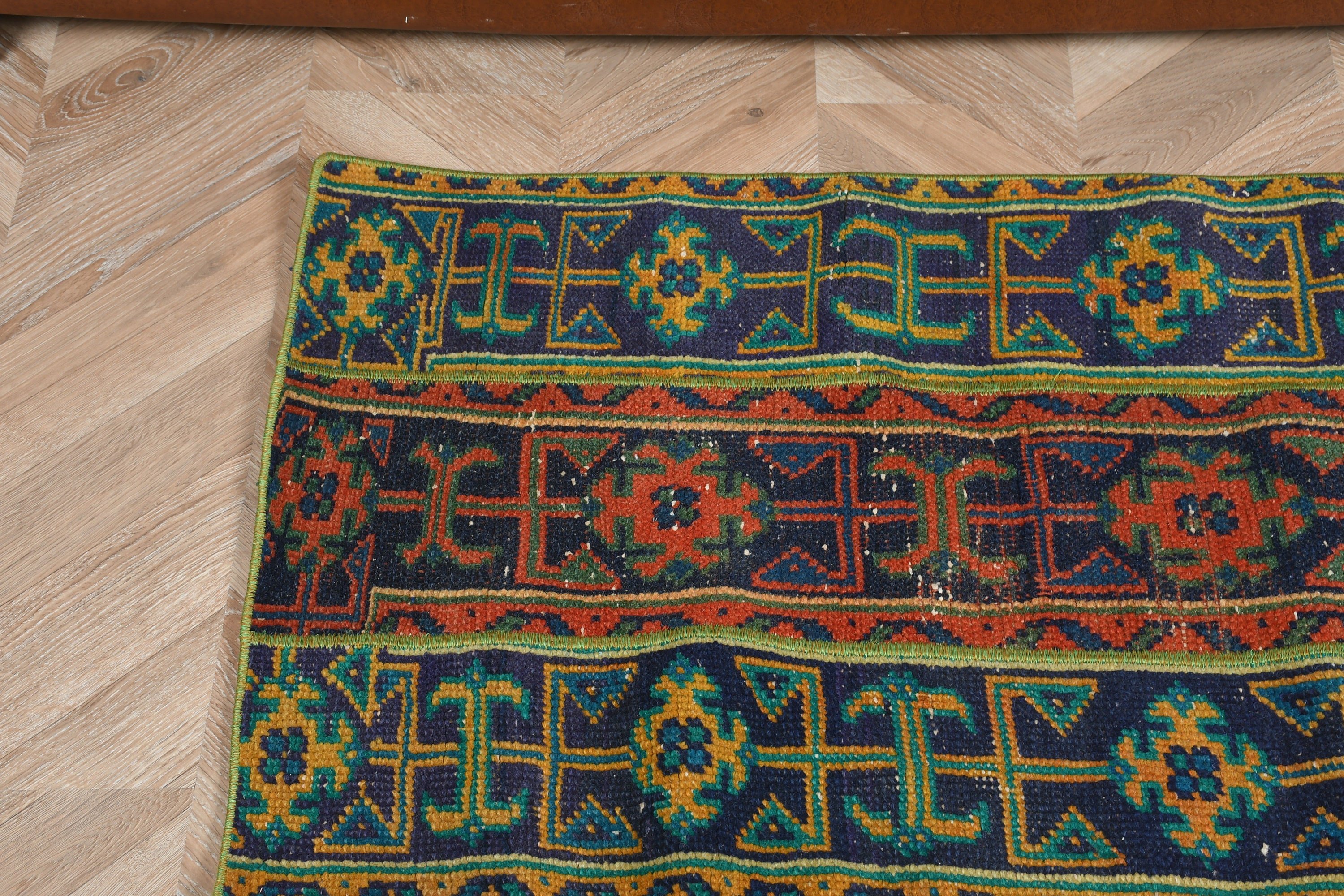 Oriental Rug, Rugs for Door Mat, Wool Rug, Blue Moroccan Rugs, Bathroom Rug, Vintage Rugs, Turkish Rug, 1.9x4.1 ft Small Rugs, Car Mat Rug