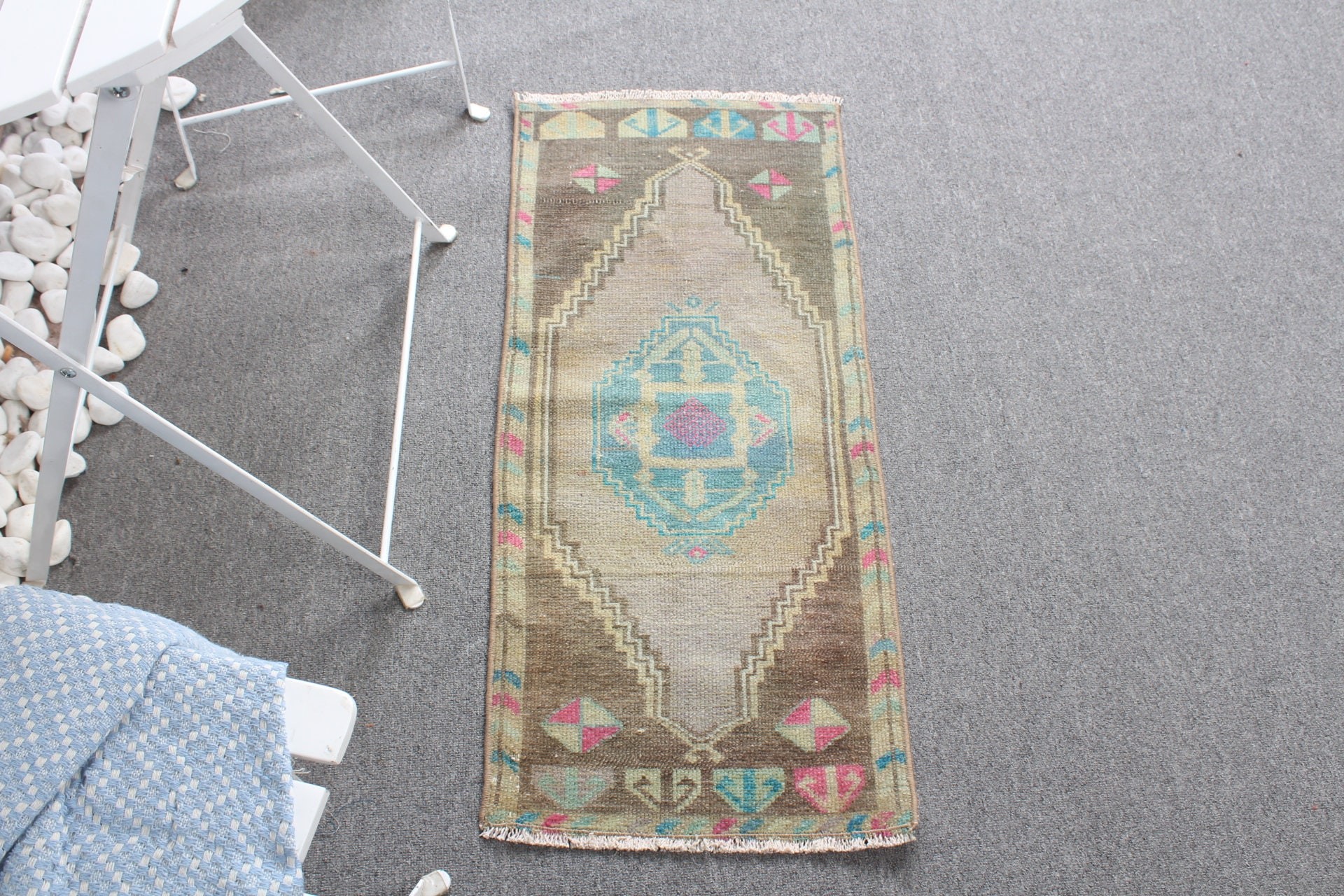 Ev Dekor Halısı, Yer Halısı, Gri Fas Halısı, 1.3x3 ft Küçük Halı, Araba Paspas Halıları, Giriş Halısı, Vintage Halı, Araba Paspas Halıları, Türk Halıları