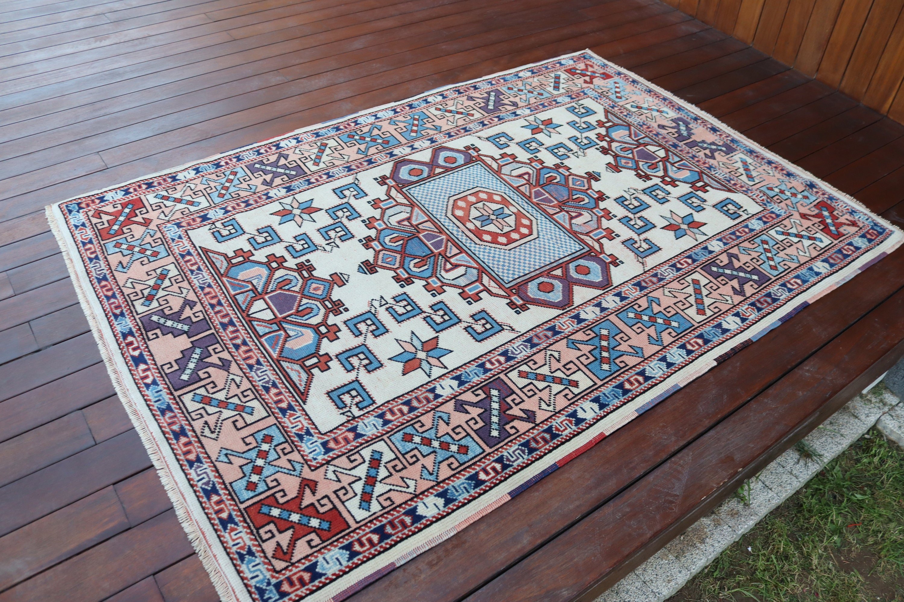 Vintage Rugs, Rugs for Entry, Decorative Rugs, Antique Rugs, Handwoven Rugs, Beige Flatweave Rugs, Turkish Rug, 4x5.7 ft Accent Rug