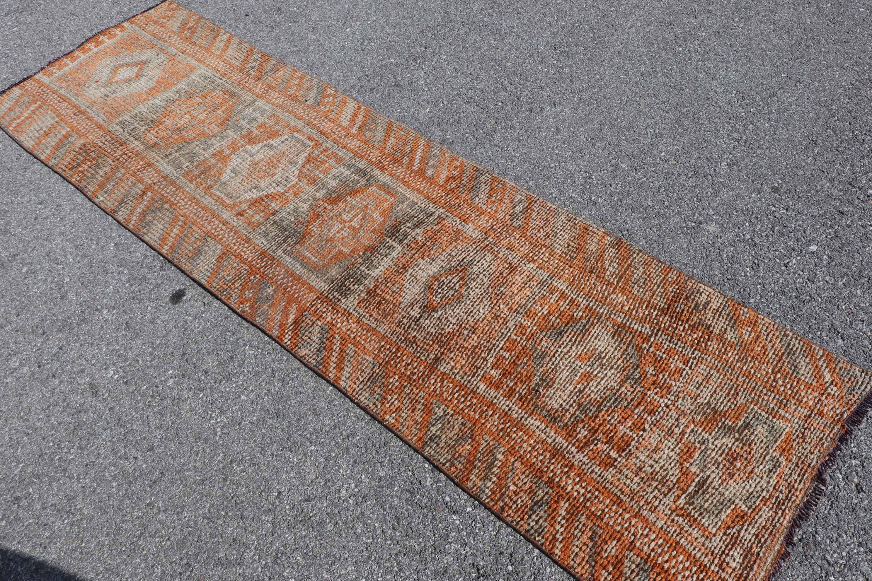 Floor Rug, Turkish Rugs, Corridor Rug, Vintage Rugs, 2.3x7.7 ft Runner Rug, Beige Oriental Rug, Home Decor Rug, Kitchen Rug, Handmade Rug