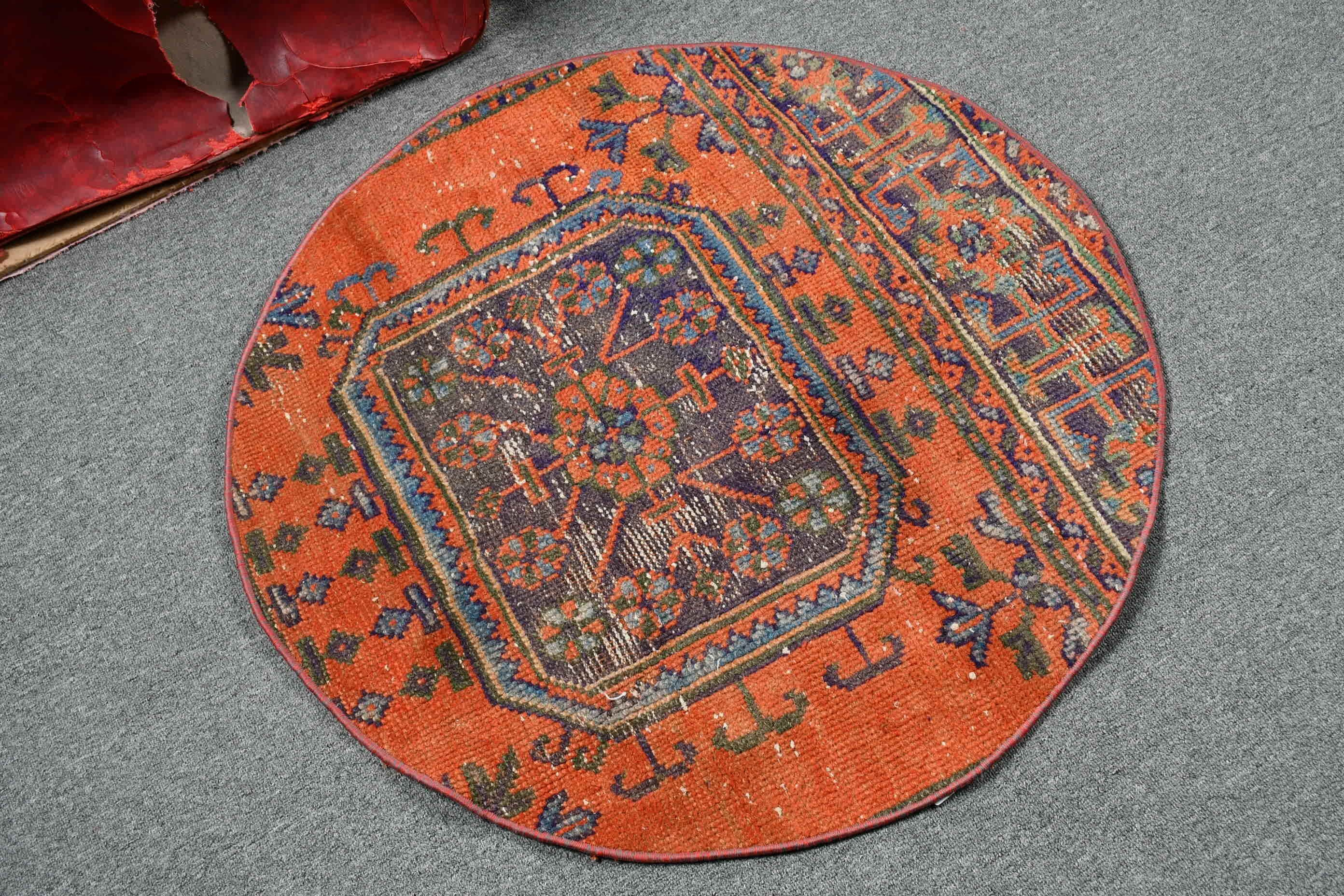 Türk Halıları, Duvara Asılı Halılar, Vintage Halılar, Mutfak Halısı, Kırmızı 2.8x2.8 ft Küçük Halılar, Ofis Halısı, Çocuk Halısı