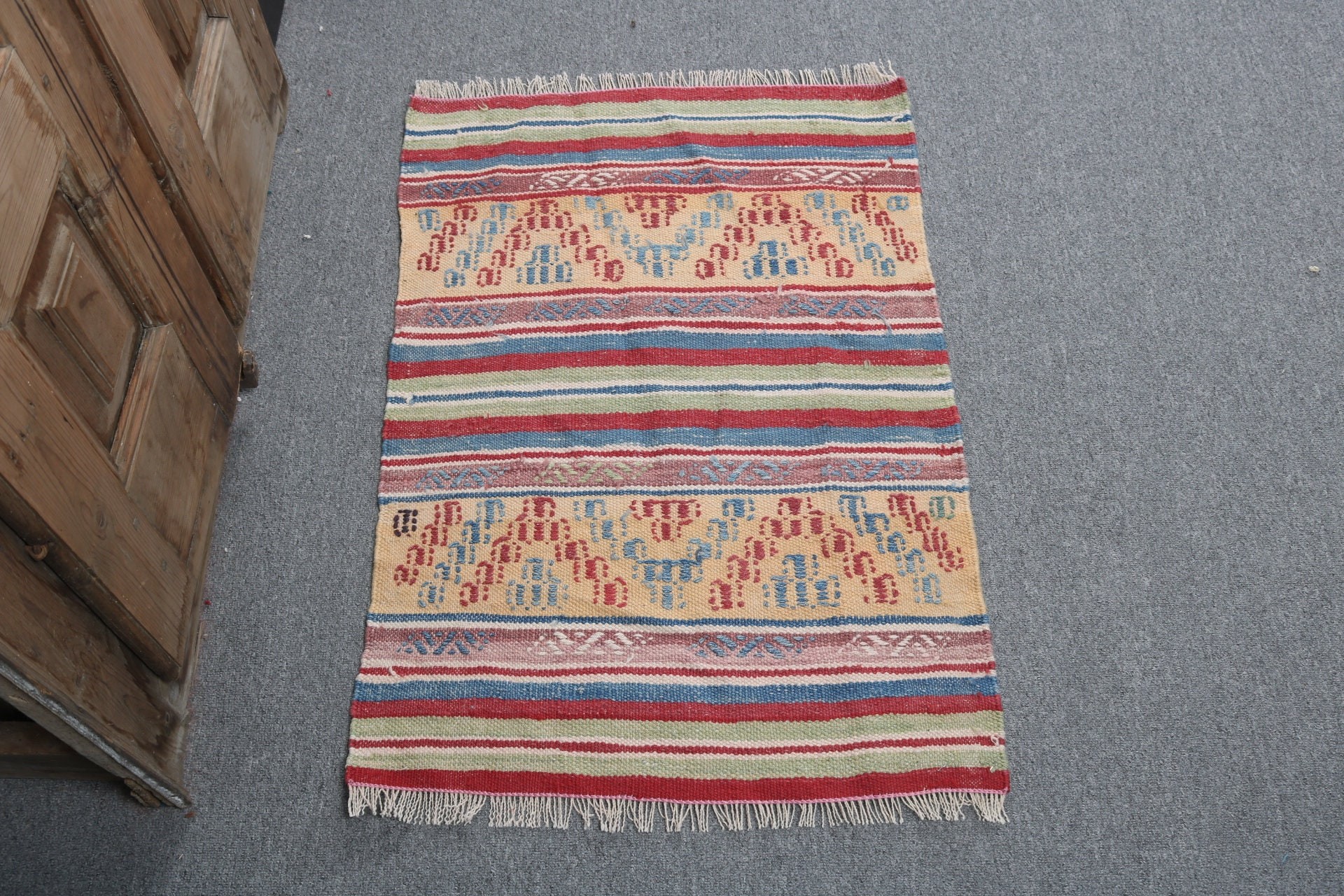 Türk Halısı, 1.9x2.8 ft Küçük Halı, Vintage Halılar, Turuncu Fas Halısı, Lüks Halılar, Küçük Vintage Halı, Kilim, Anadolu Halıları, Banyo Halısı