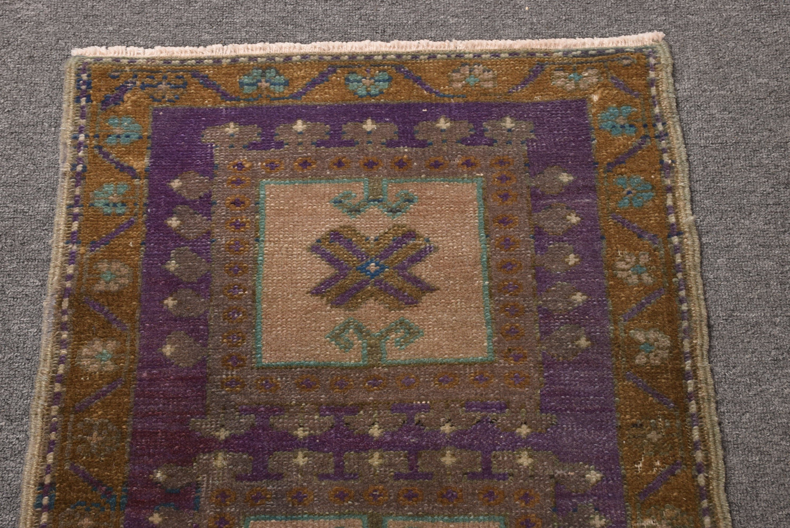 1.7x3.1 ft Küçük Halılar, Küçük Boho Halılar, Vintage Halılar, Mor El Dokuma Halılar, Araba Paspas Halısı, Türk Halıları, Havalı Halılar, Düz Dokuma Halı