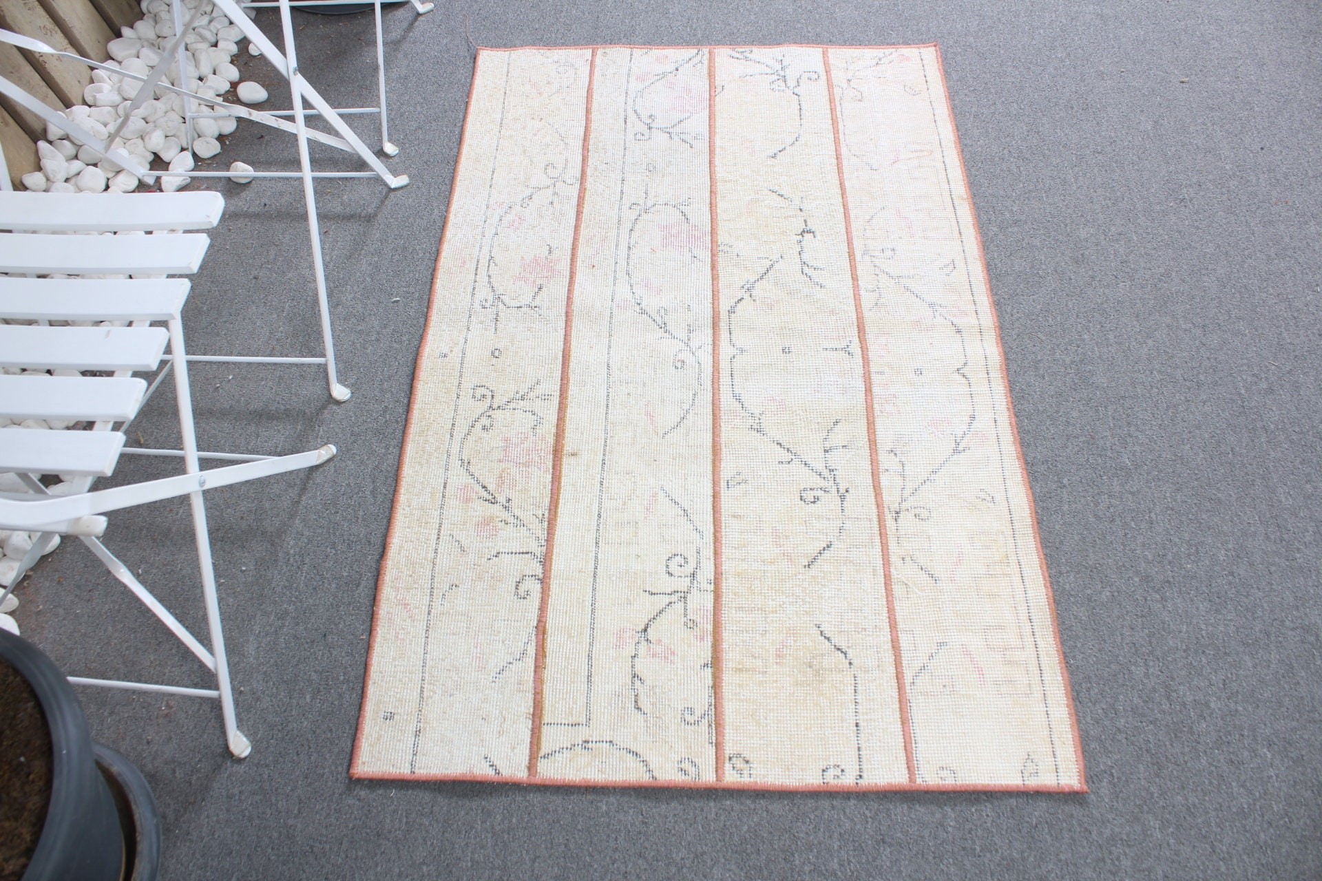 Bathroom Rug, Natural Rug, Turkish Rug, 2.8x4.4 ft Small Rugs, Home Decor Rugs, Car Mat Rugs, Beige Cool Rug, Vintage Rug