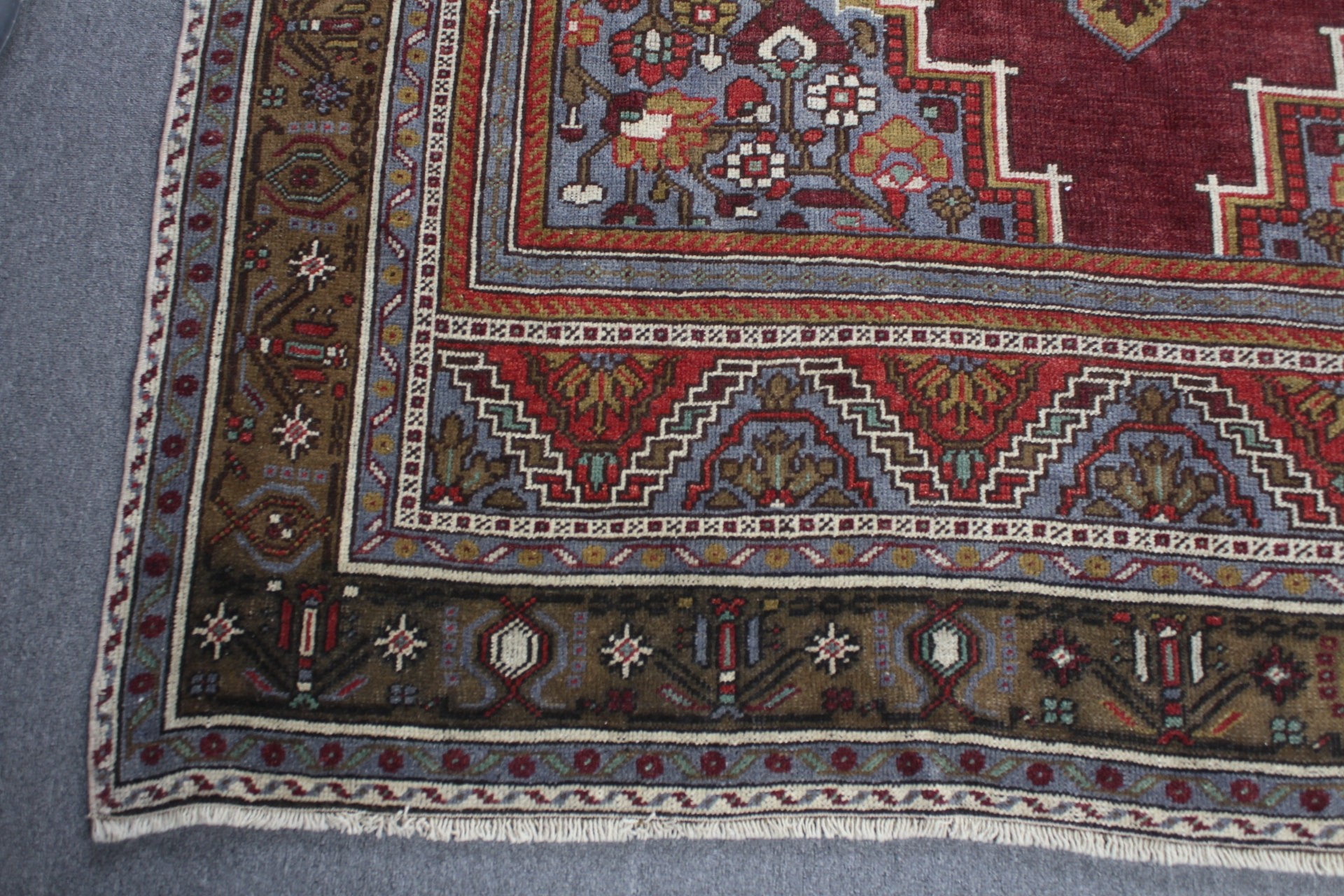 Mor Mutfak Halıları, 5.5x9.5 ft Büyük Halı, Vintage Halı, Oturma Odası Halısı, Yatak Odası Halıları, Türk Halısı, Yün Halısı, Anadolu Halısı, Salon Halısı