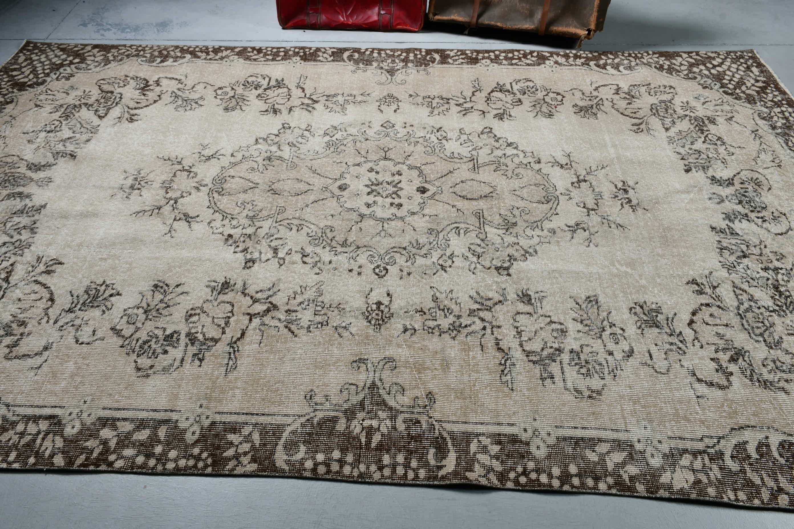 Bedroom Rug, Beige  6.3x9.9 ft Large Rugs, Dining Room Rugs, Home Decor Rugs, Vintage Rugs, Turkish Rugs, Oriental Rug