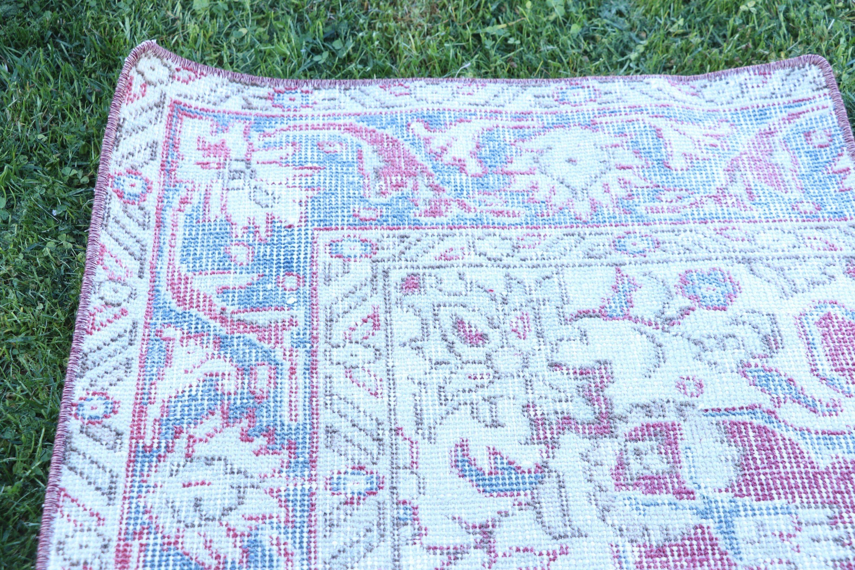 Vintage Halılar, Türk Halıları, 1.7x2.8 ft Küçük Halı, Ofis Halısı, Düz Dokuma Halı, Oryantal Halılar, Mor Açıklama Halısı, Banyo Halısı, Araba Paspas Halısı