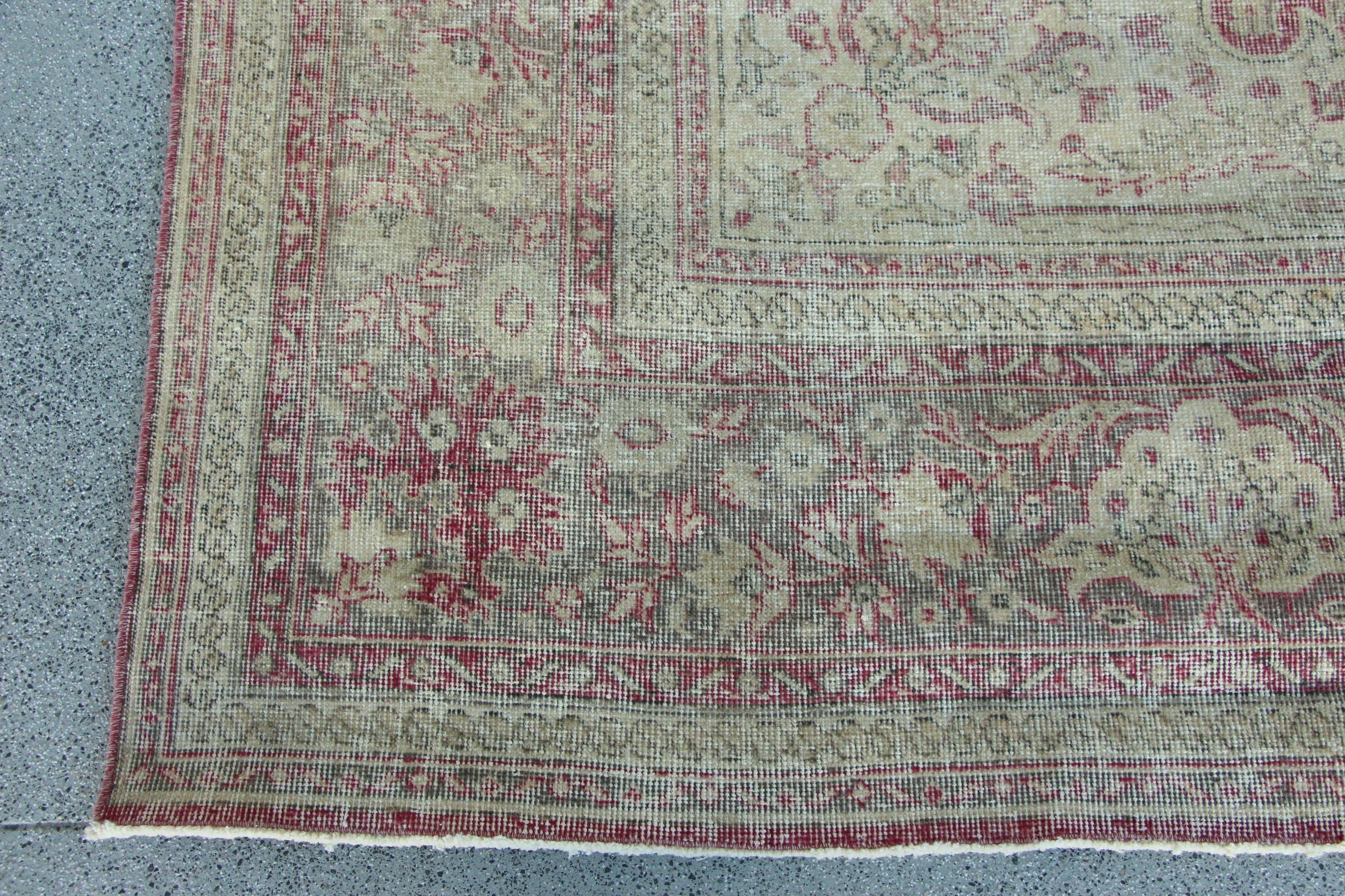 8.4x12.7 ft Büyük Boy Halı, Oushak Halı, Türk Halısı, Vintage Halı, Salon Halıları, Pembe Ev Dekor Halıları, Büyük Boy Türk Halıları, Düz Dokuma Halı