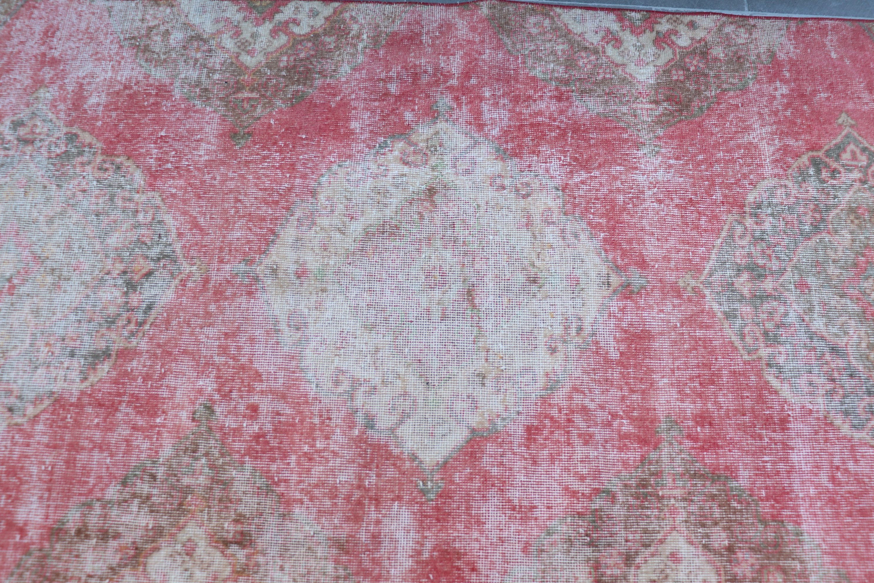 Red  3.5x12.4 ft Runner Rug, Rugs for Runner, Hallway Rug, Tribal Rug, Kitchen Rug, Turkish Rugs, Vintage Rug