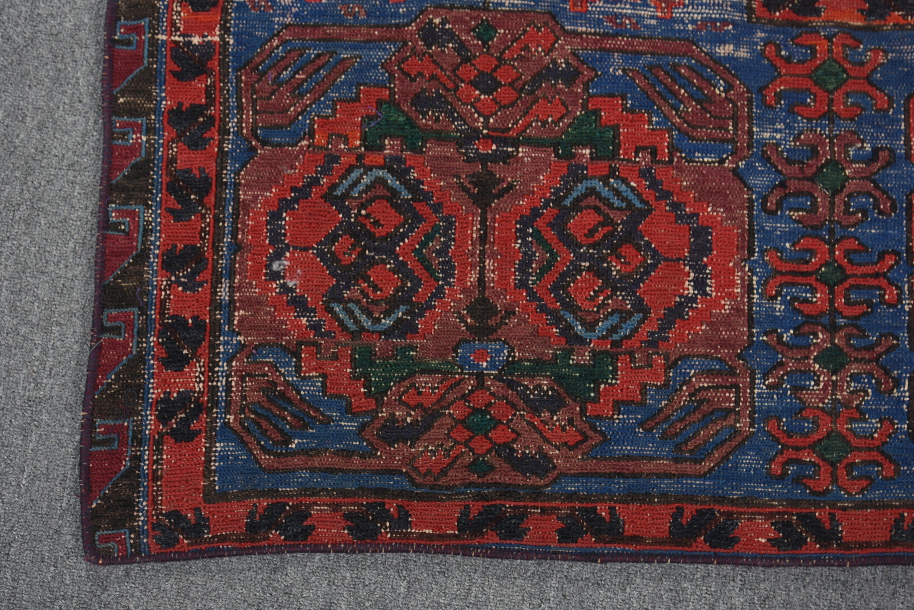 Kırmızı Lüks Halı, Salon Halısı, Vintage Halı, Mutfak Halısı, Büyük Boy Vintage Halı, Aztek Halıları, 7x12.1 ft Büyük Boy Halı, Düz Dokuma Halılar, Türk Halısı