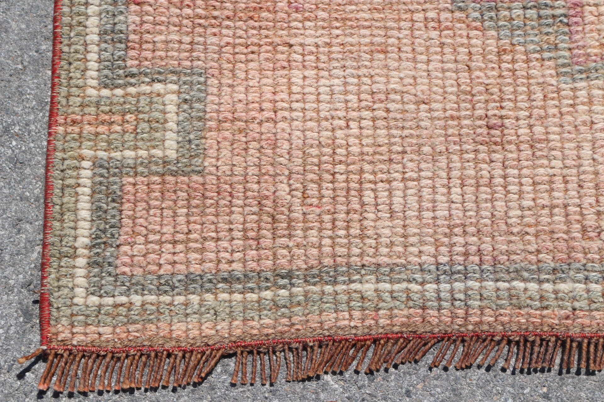 Estetik Halı, Türk Halısı, 2.8x10.4 ft Yolluk Halısı, Koridor Halıları, Fas Halıları, Vintage Halı, Bej Oushak Halısı, Oushak Halısı, Koridor Halıları