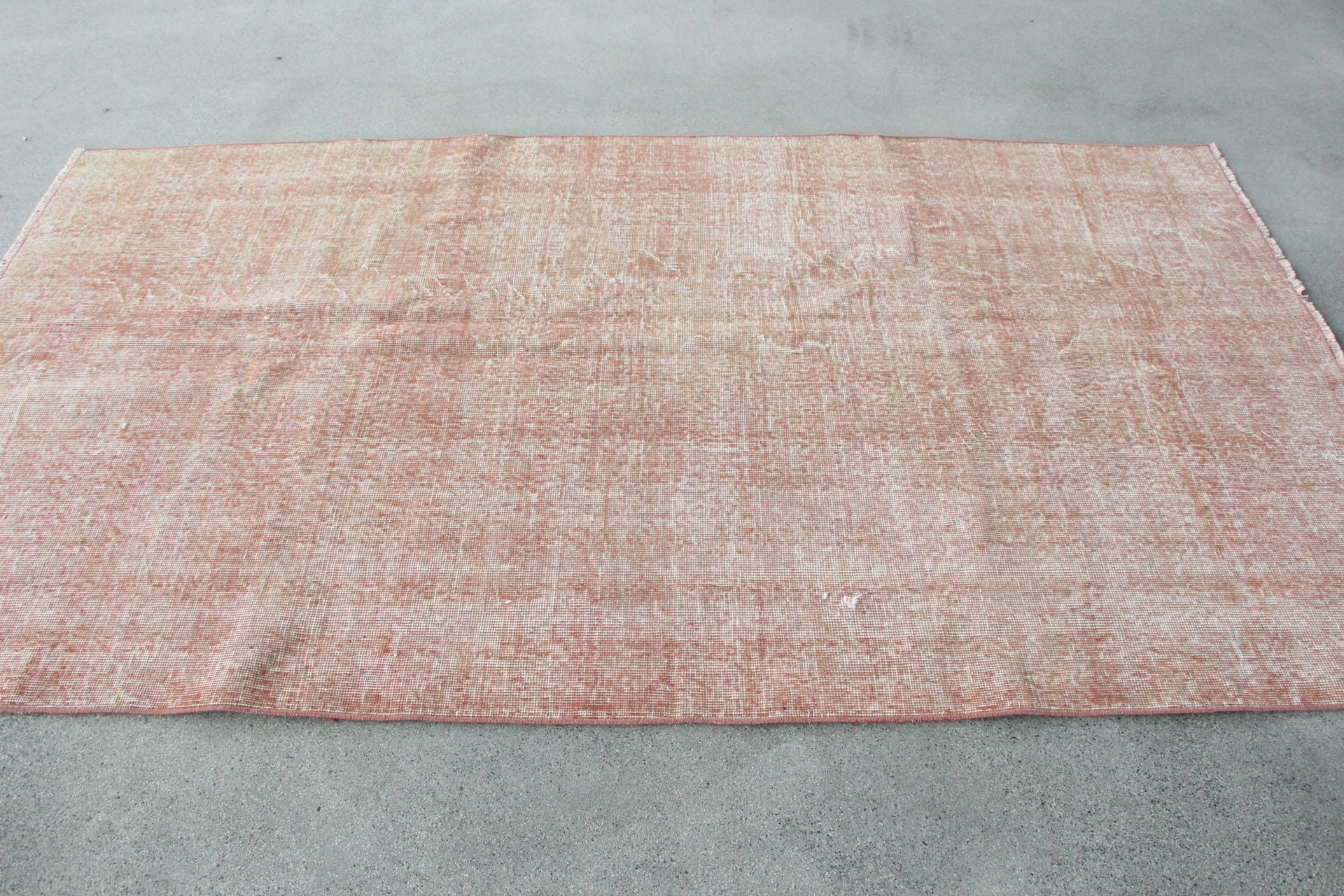 Turkish Rug, Bedroom Rug, Floor Rug, Pink Cool Rug, Vintage Rug, Rugs for Area, Nomadic Rug, 4.2x7.7 ft Area Rugs, Pale Rugs