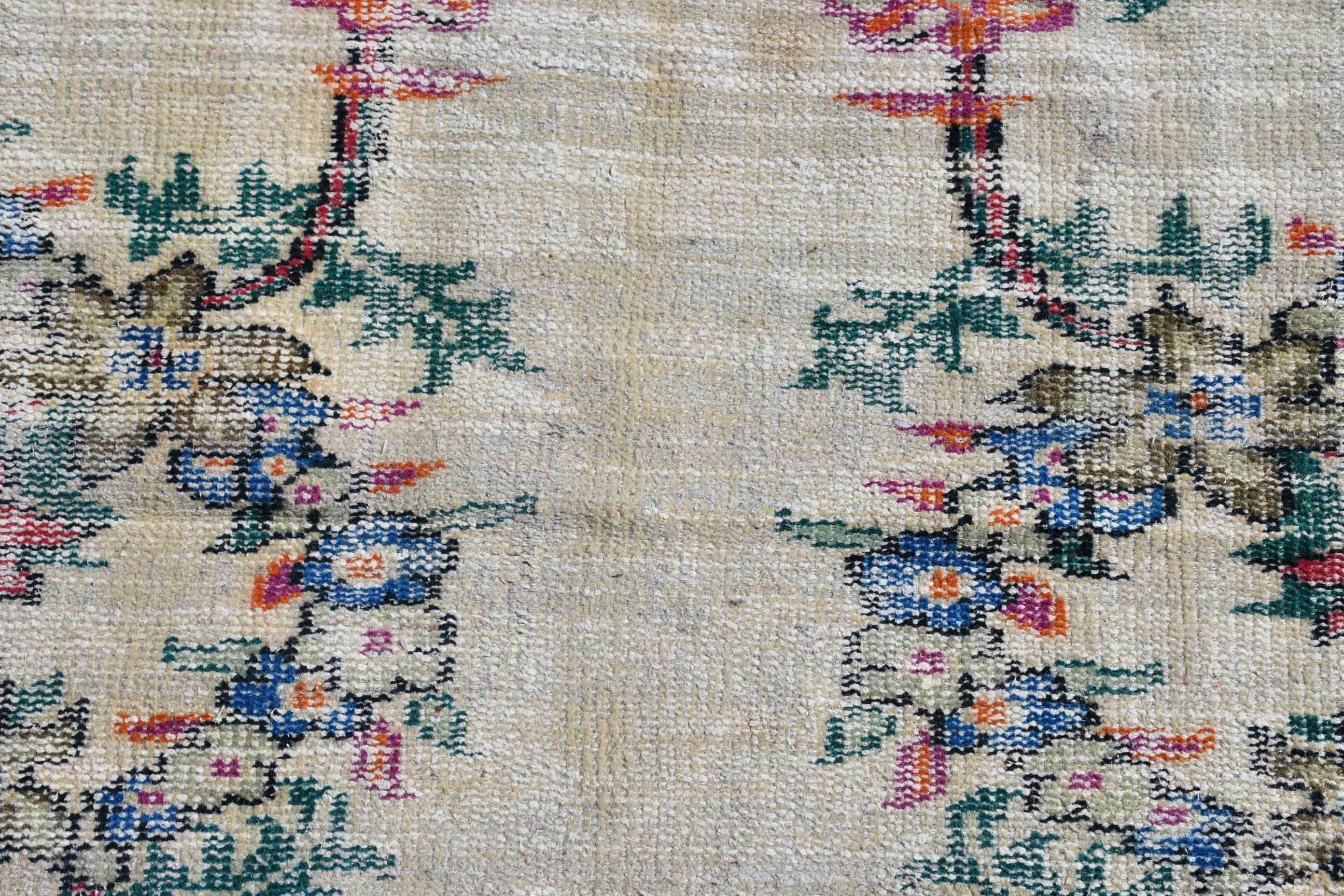 Home Decor Rugs, 2.8x2.8 ft Small Rugs, Car Mat Rugs, Bright Rug, Oushak Rug, Vintage Rugs, Turkish Rug, Rugs for Bedroom, Bedroom Rugs