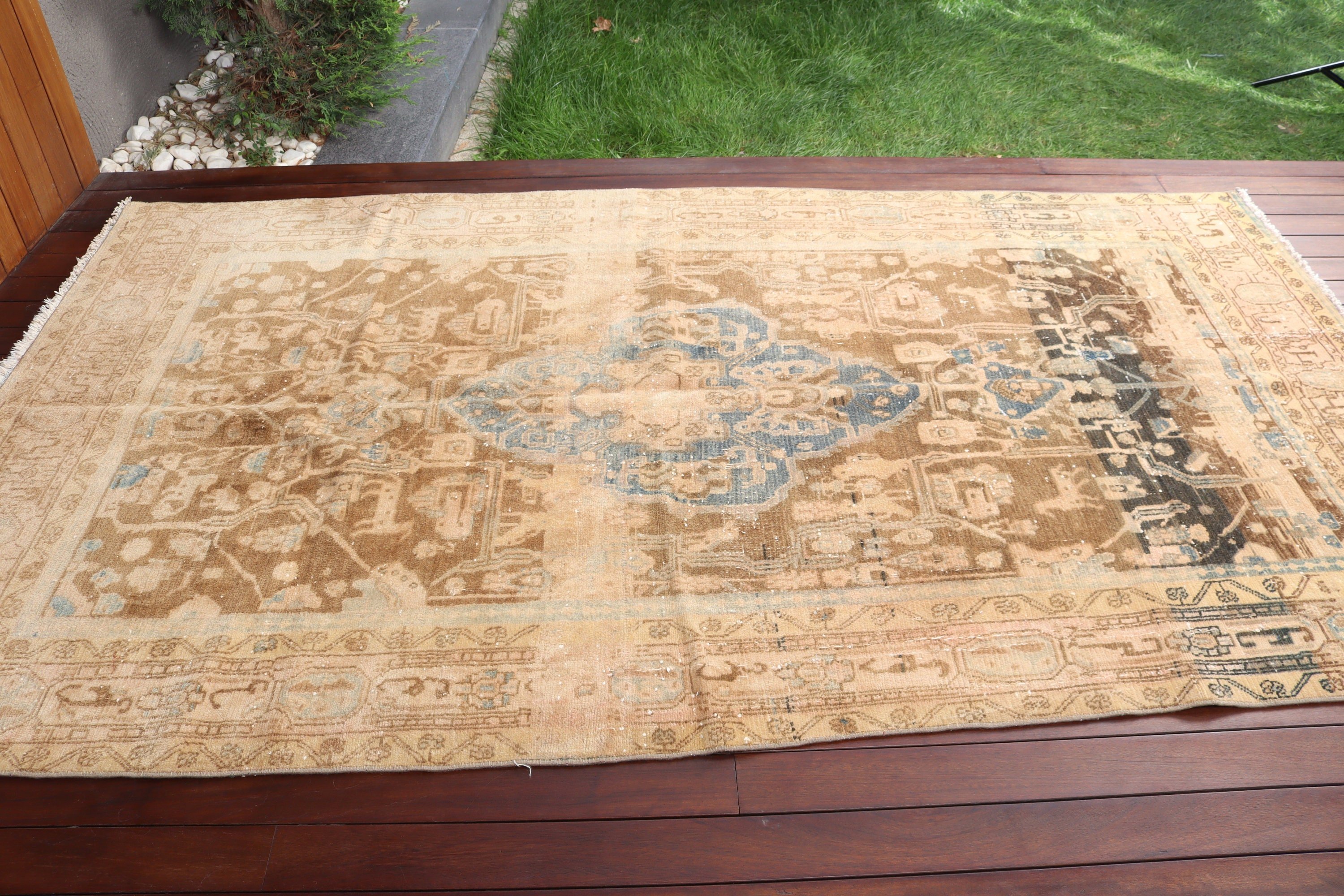 4.8x8.8 ft Large Rugs, Vintage Rug, Turkish Rugs, Large Boho Rug, Bedroom Rug, Salon Rugs, Floor Rug, Neutral Rug, Beige Statement Rug