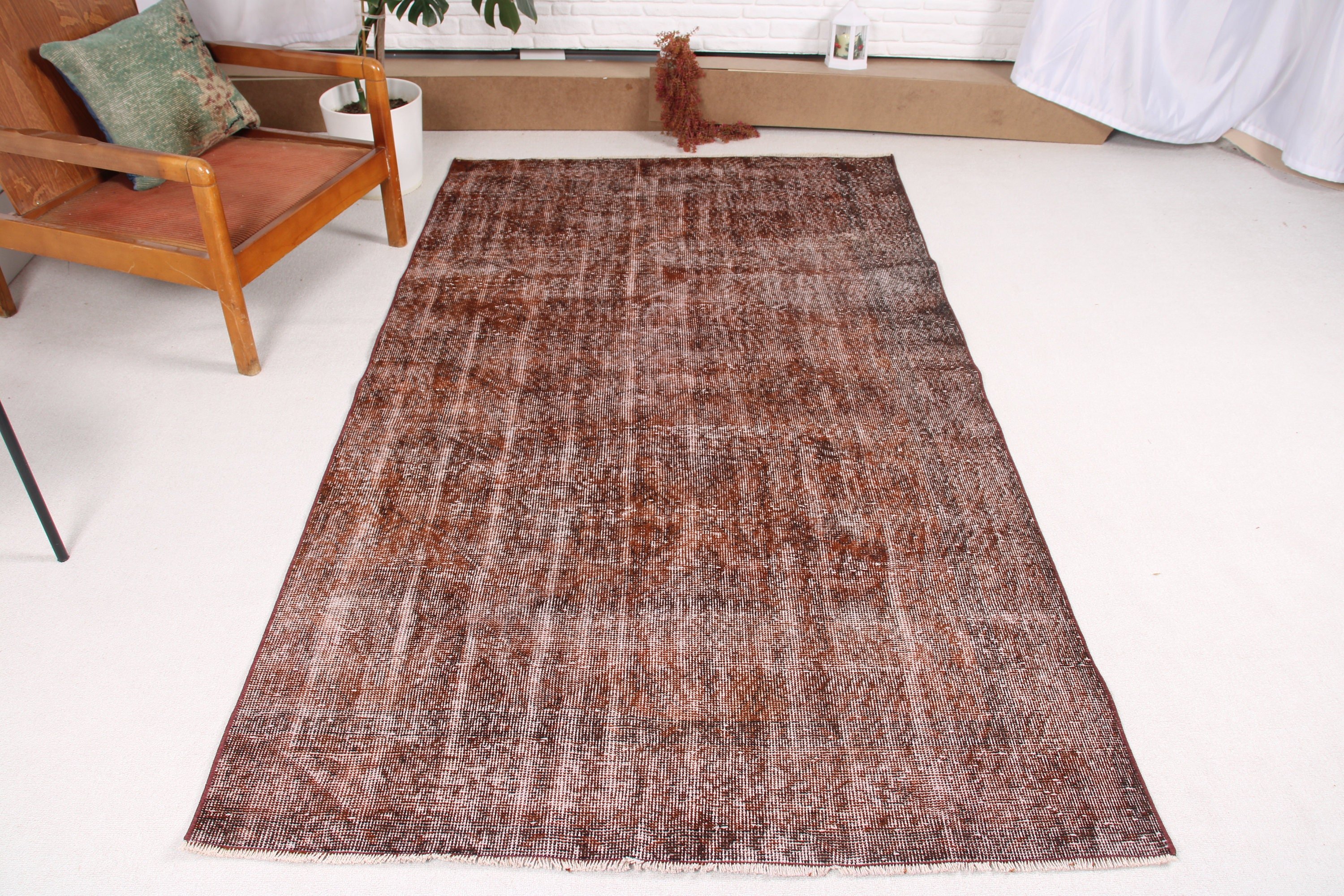 Living Room Rug, Home Decor Rug, Turkish Rugs, Rugs for Living Room, Brown Luxury Rugs, Anatolian Rugs, Vintage Rugs, 4.5x7.6 ft Area Rugs