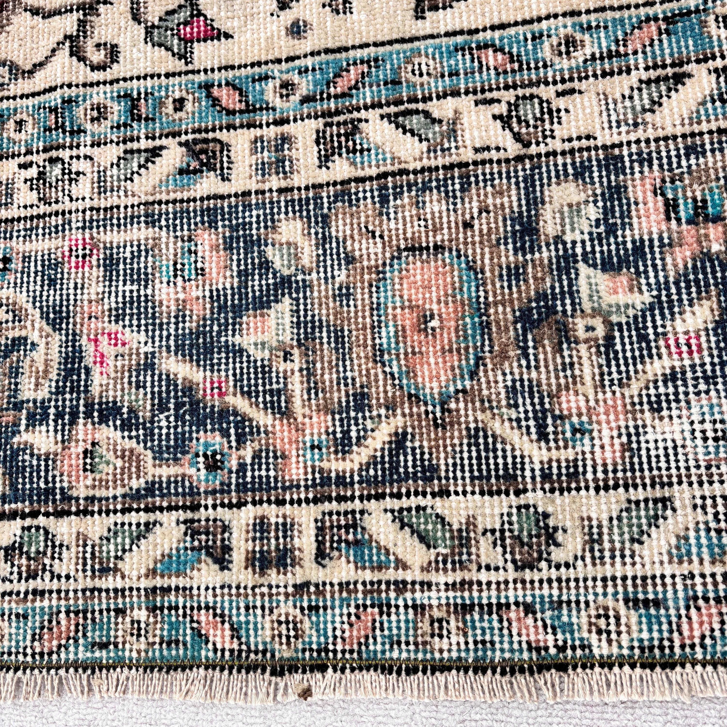 Vintage Halı, Büyük Boho Halı, 6.8x10 ft Büyük Halılar, Büyük Oushak Halıları, Fas Halısı, Ev Dekor Halısı, Türk Halısı, Yeşil El Dokuma Halılar