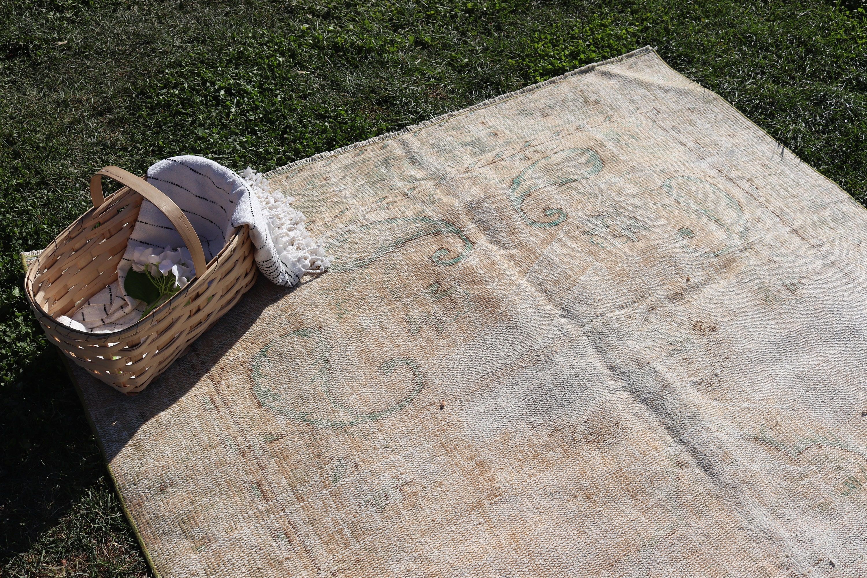 Boho Halı, Bej Fas Halısı, Oryantal Halılar, Büyük Vintage Halılar, Vintage Halılar, 5,5x9,4 ft Büyük Halı, Türk Halısı, Yatak Odası Halıları, Nötr Halı