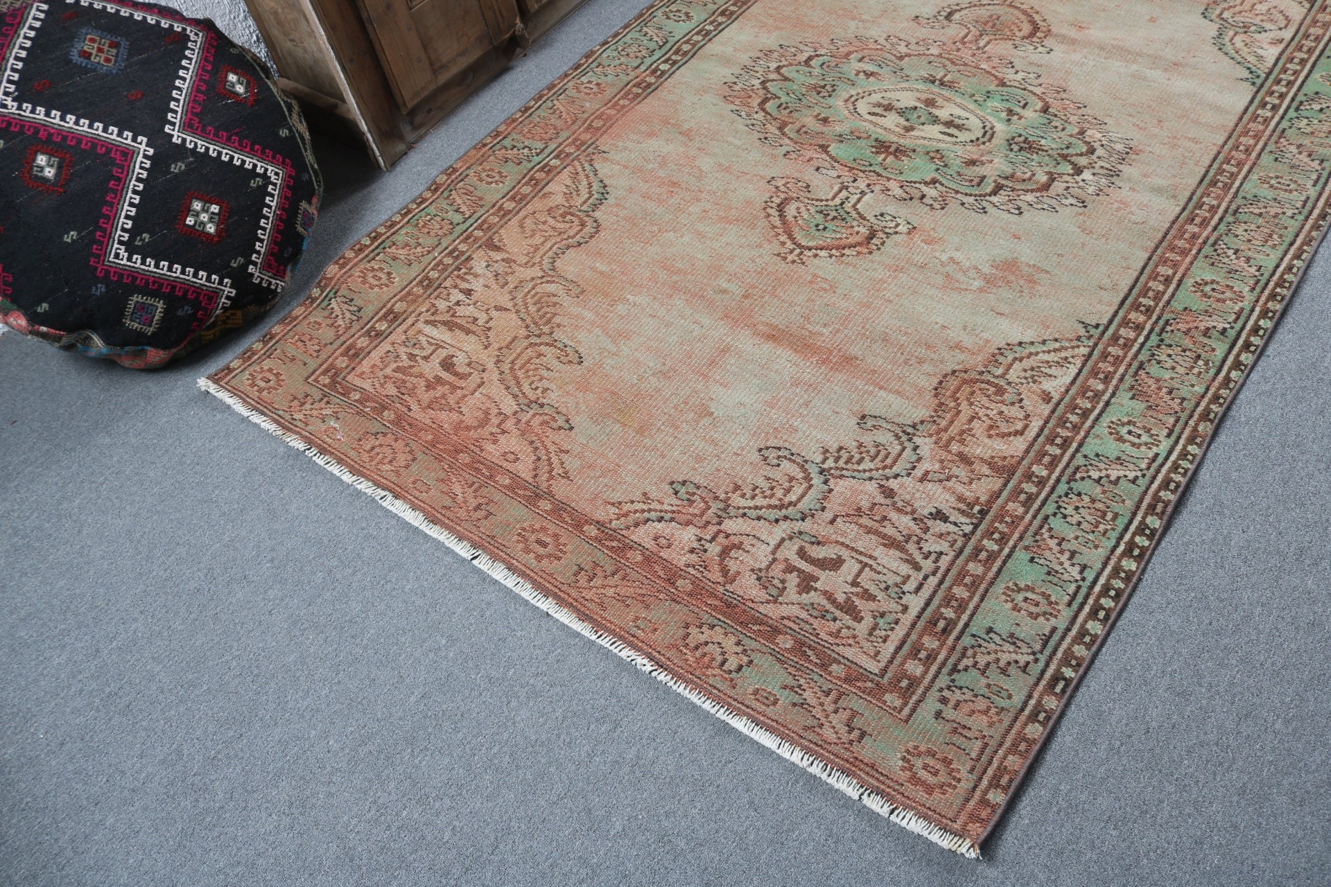 Vintage Decor Rugs, Bedroom Rug, Living Room Rug, Nursery Rugs, Turkish Rugs, Brown Boho Rugs, Vintage Rugs, 4.8x7.5 ft Area Rug, Cool Rug