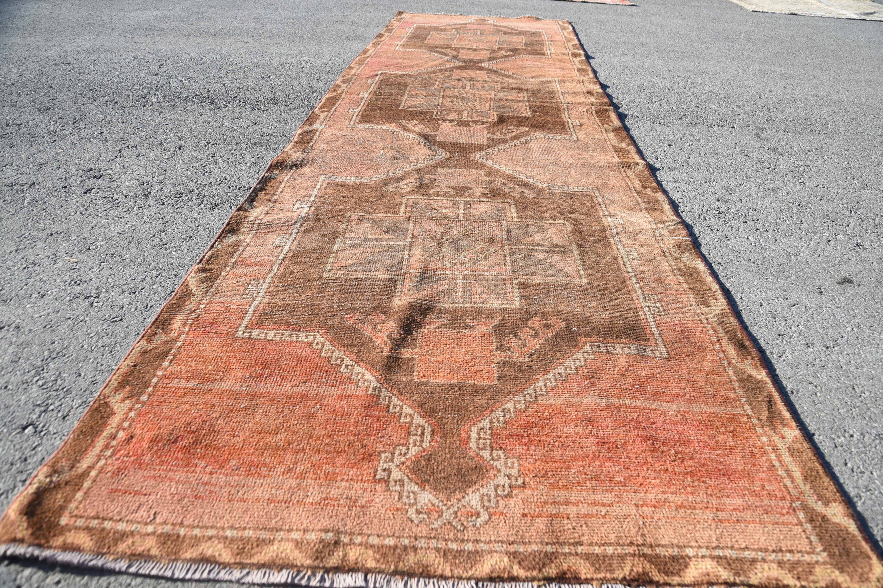 Runner Halıları, Kabile Halısı Runner Halıları, Eski Halı, Vintage Halı, Renkli Halı, 3,8x13,5 ft Runner Halıları, Türk Halıları, Oushak Halısı, Koridor Halısı