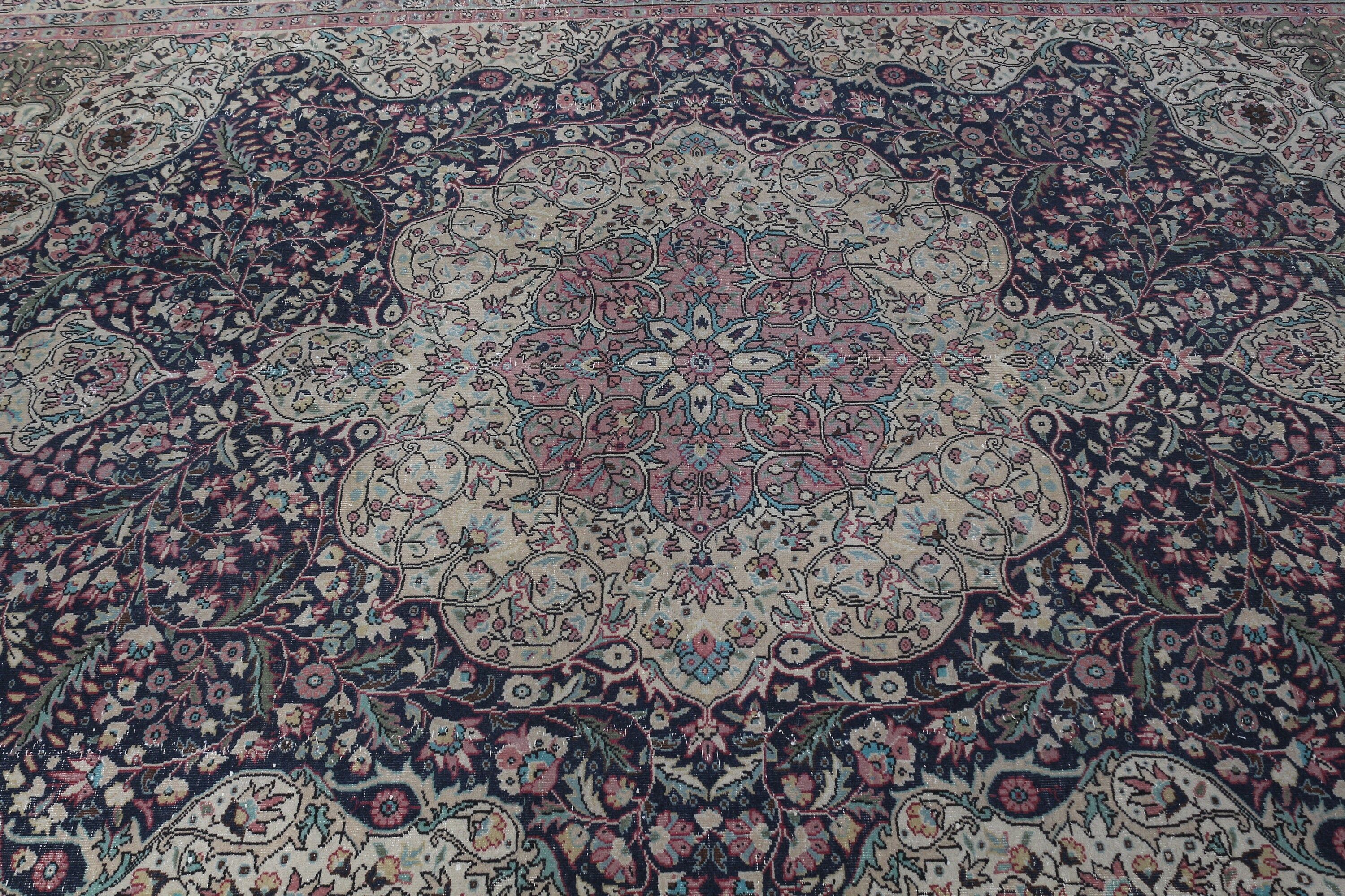 Vintage Halılar, Yeşil Mutfak Halısı, Yemek Odası Halıları, Vintage Dekor Halısı, Yatak Odası Halısı, Oushak Halıları, Harika Halı, 6.8x9.6 ft Büyük Halı, Türk Halısı