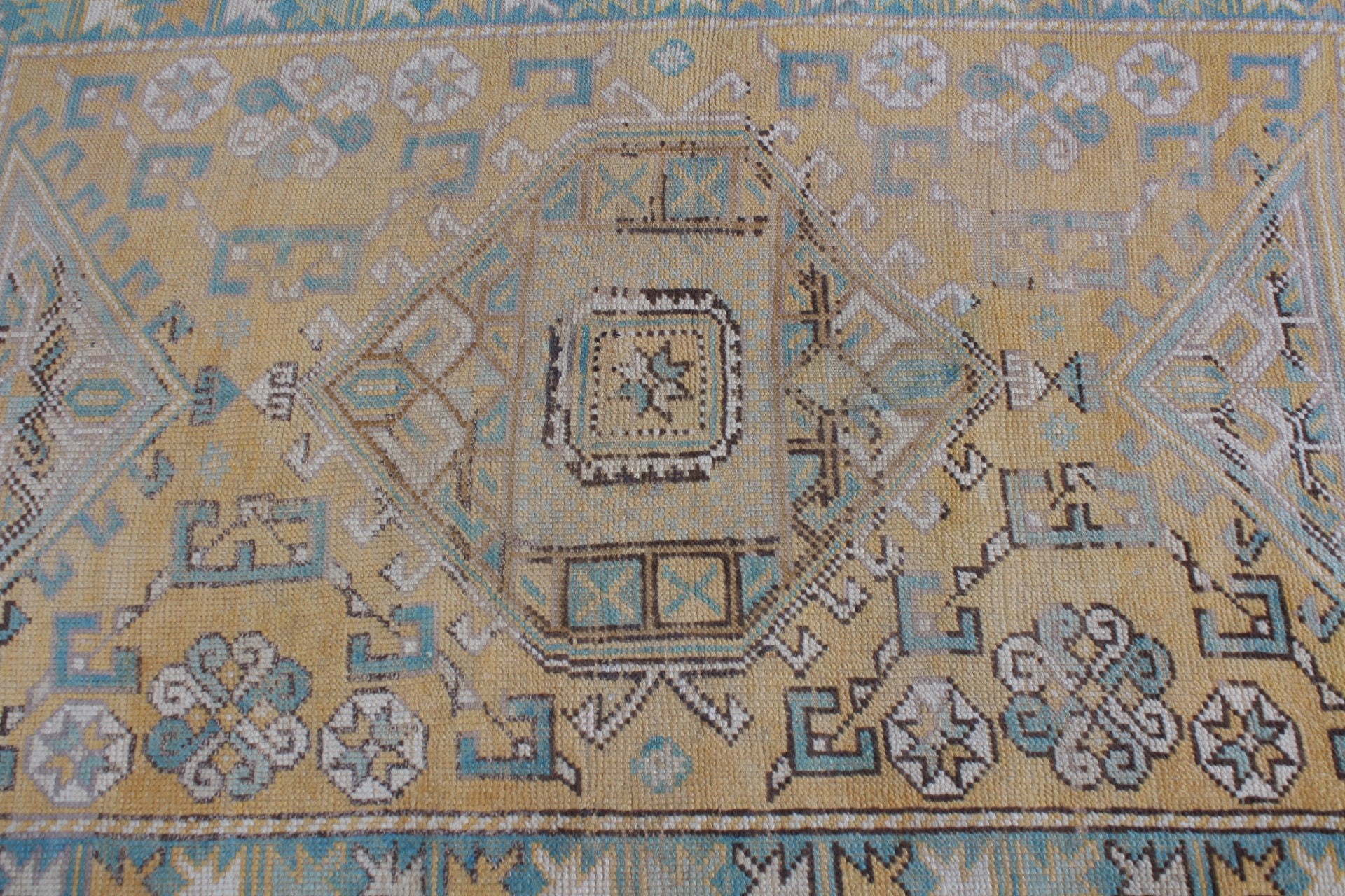 Yellow Floor Rug, Turkish Rug, Vintage Rug, 3.9x5.7 ft Accent Rug, Moroccan Rug, Nursery Rug, Muted Rug, Kitchen Rugs, Rugs for Kitchen