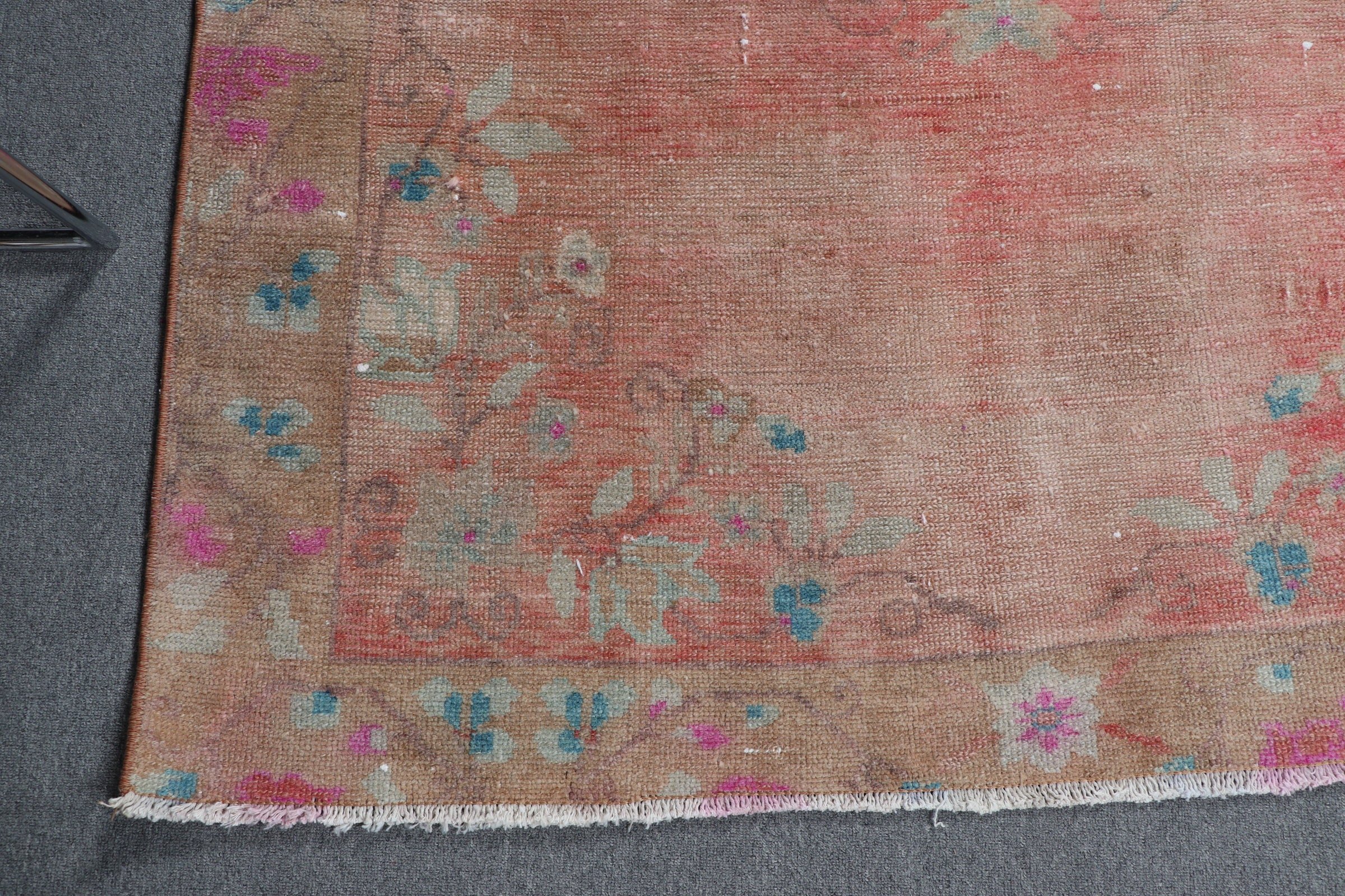 4.7x10.2 ft Large Rug, Rugs for Salon, Bedroom Rugs, Vintage Rug, Floor Rugs, Salon Rug, Pink Kitchen Rug, Turkish Rug