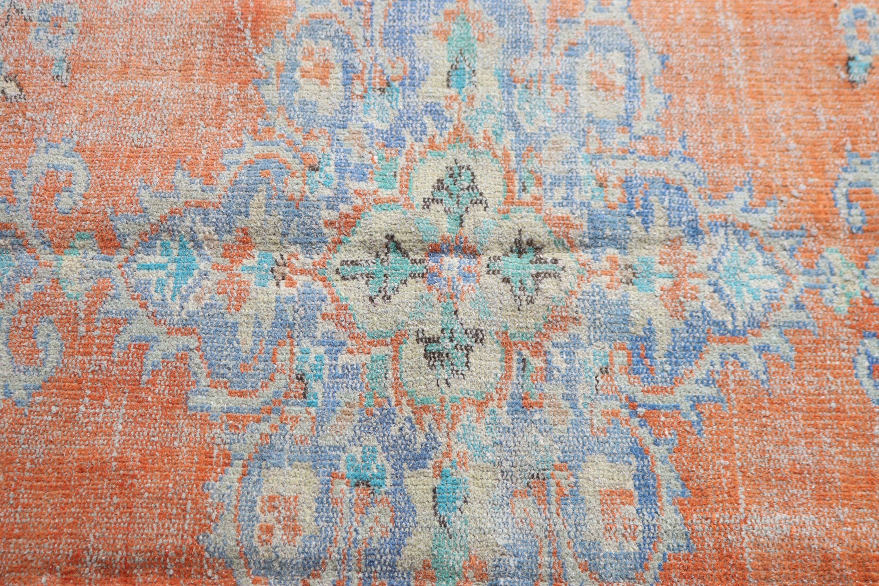 Yatak Odası Halıları, Türk Halısı, 5.6x8.8 ft Büyük Halılar, Boho Halıları, Büyük Vintage Halı, Kabile Halıları, Turuncu El Dokuma Halı, Vintage Halılar, Yer Halısı