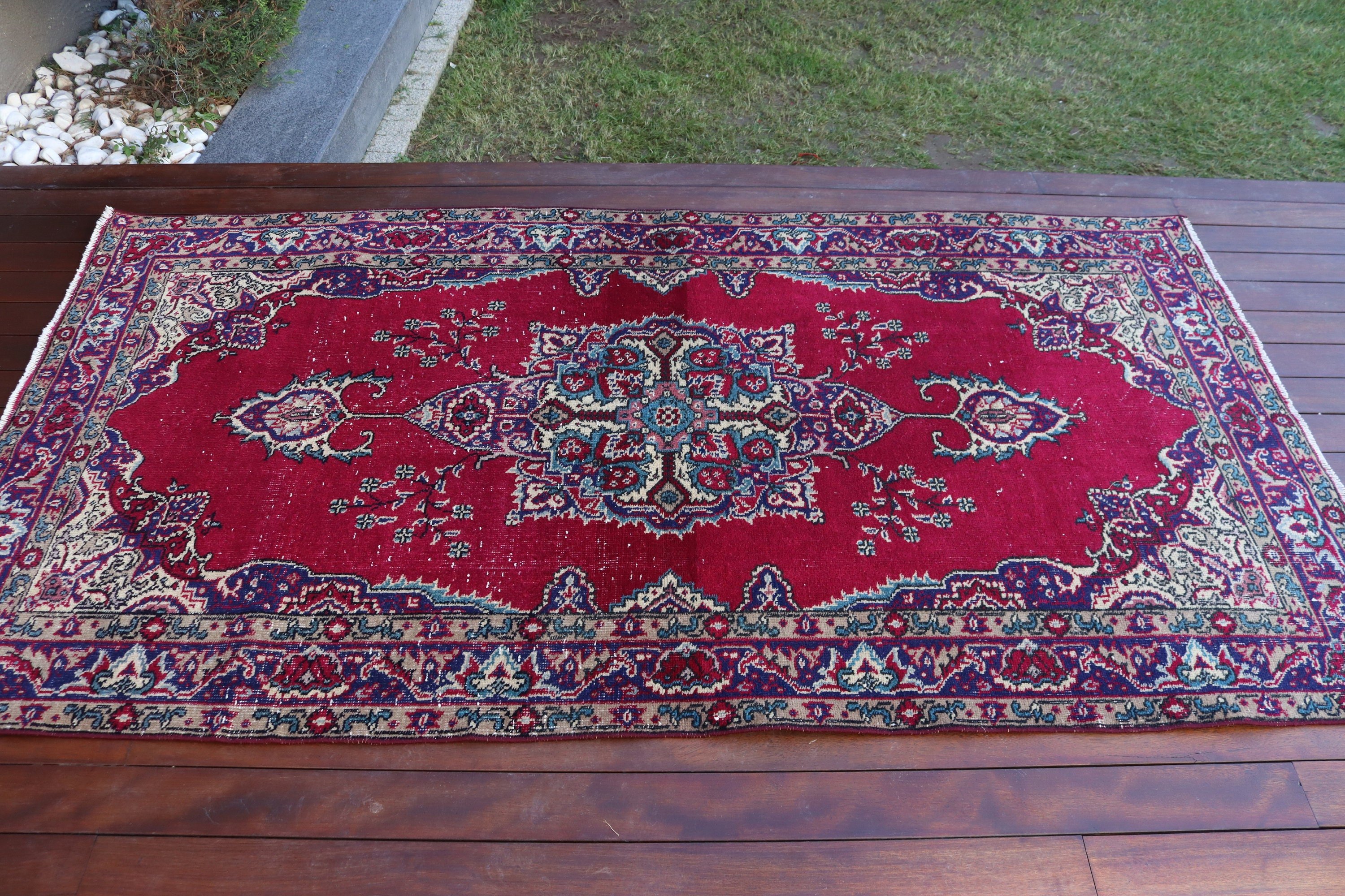 Kitchen Rug, Turkish Rugs, Bedroom Rugs, Luxury Rug, Dining Room Rug, Vintage Rugs, 3.9x7.2 ft Area Rugs, Red Flatweave Rug, Modern Rugs