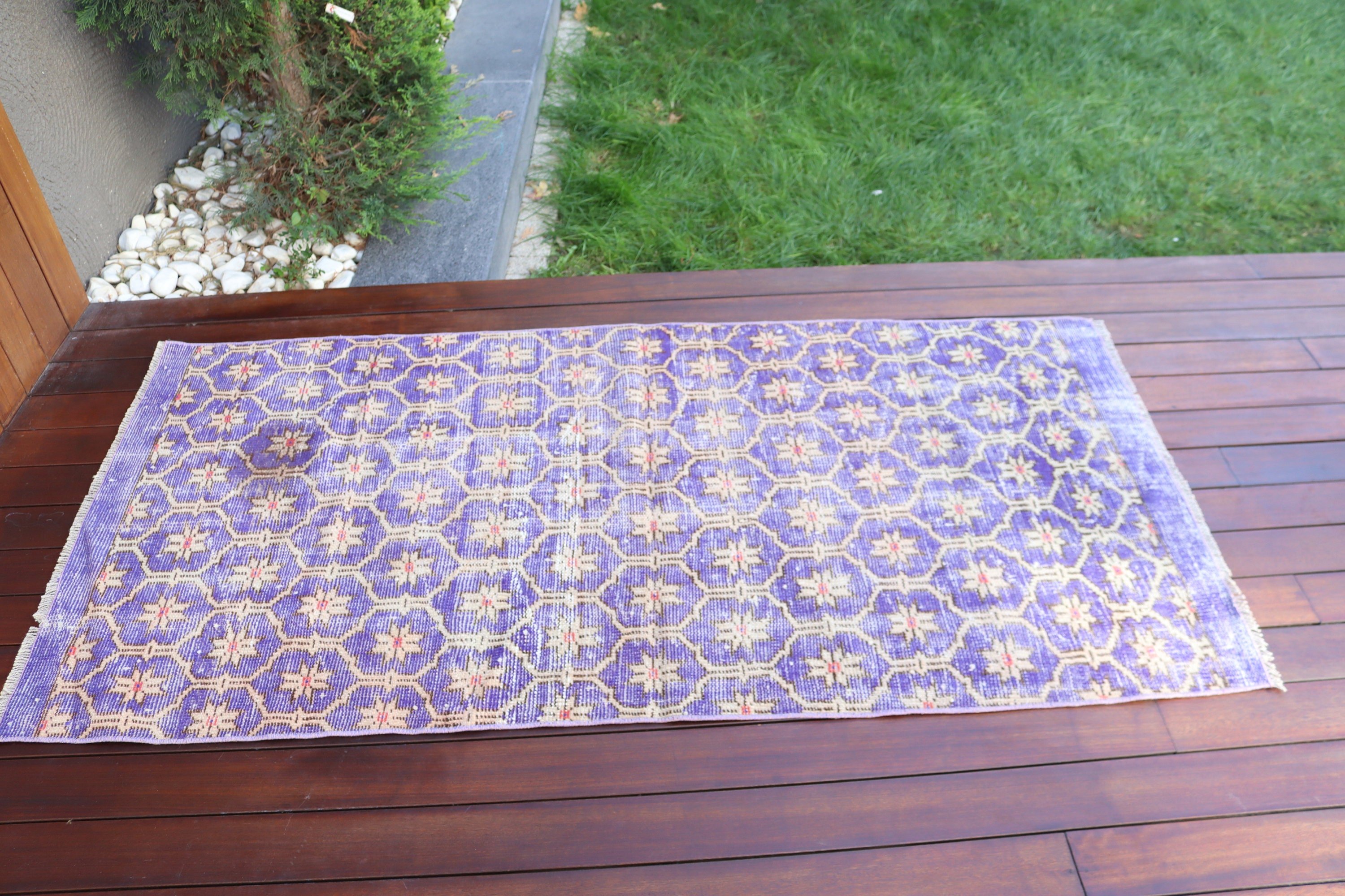 Anatolian Rugs, Turkish Rug, Vintage Accent Rugs, 2.8x5.7 ft Accent Rugs, Modern Rugs, Home Decor Rug, Vintage Rugs, Purple Bedroom Rugs