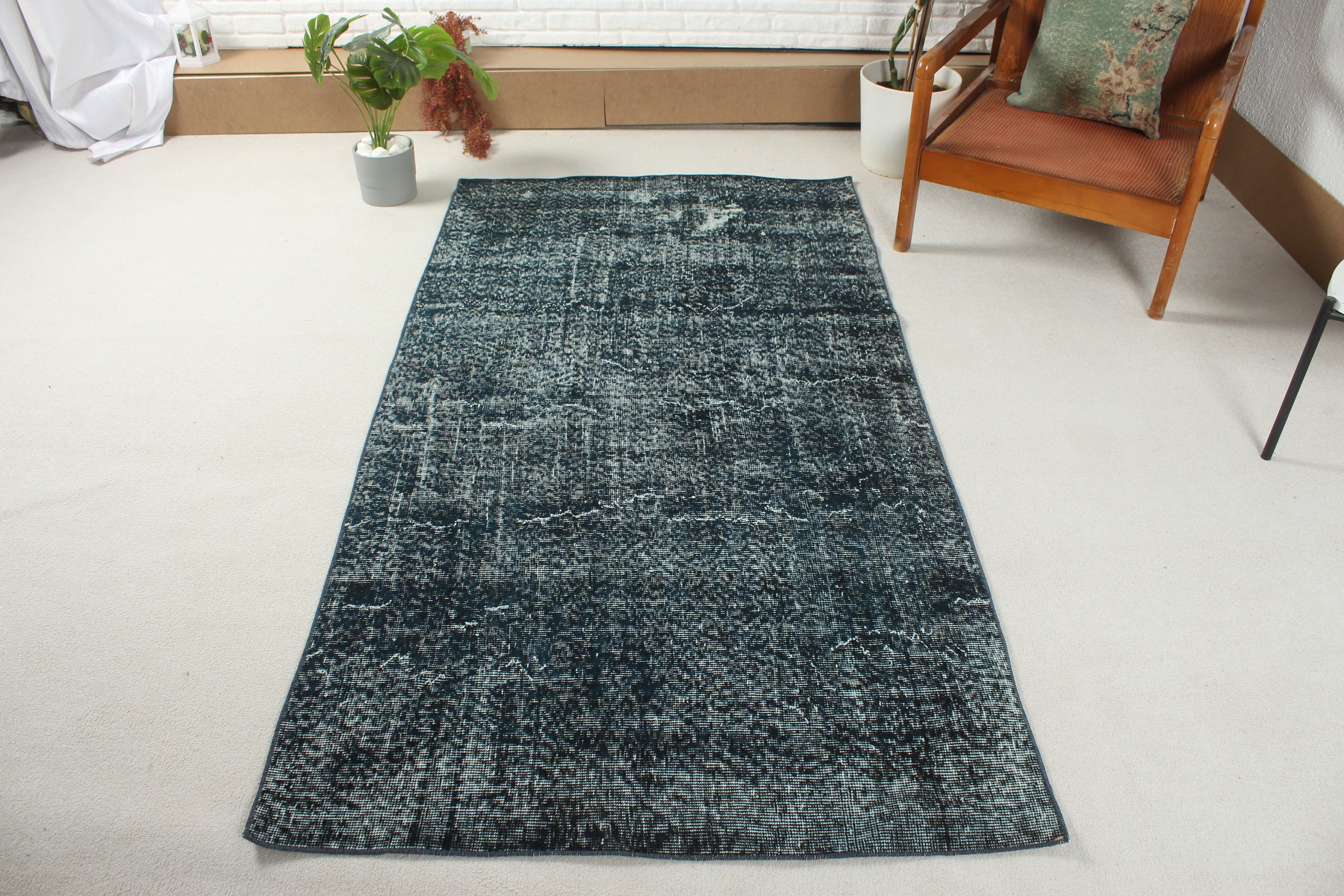 Nursery Rug, Vintage Rugs, Boho Rug, Black Luxury Rug, Living Room Rugs, Turkish Rug, Moroccan Rugs, 3.6x6.9 ft Area Rug