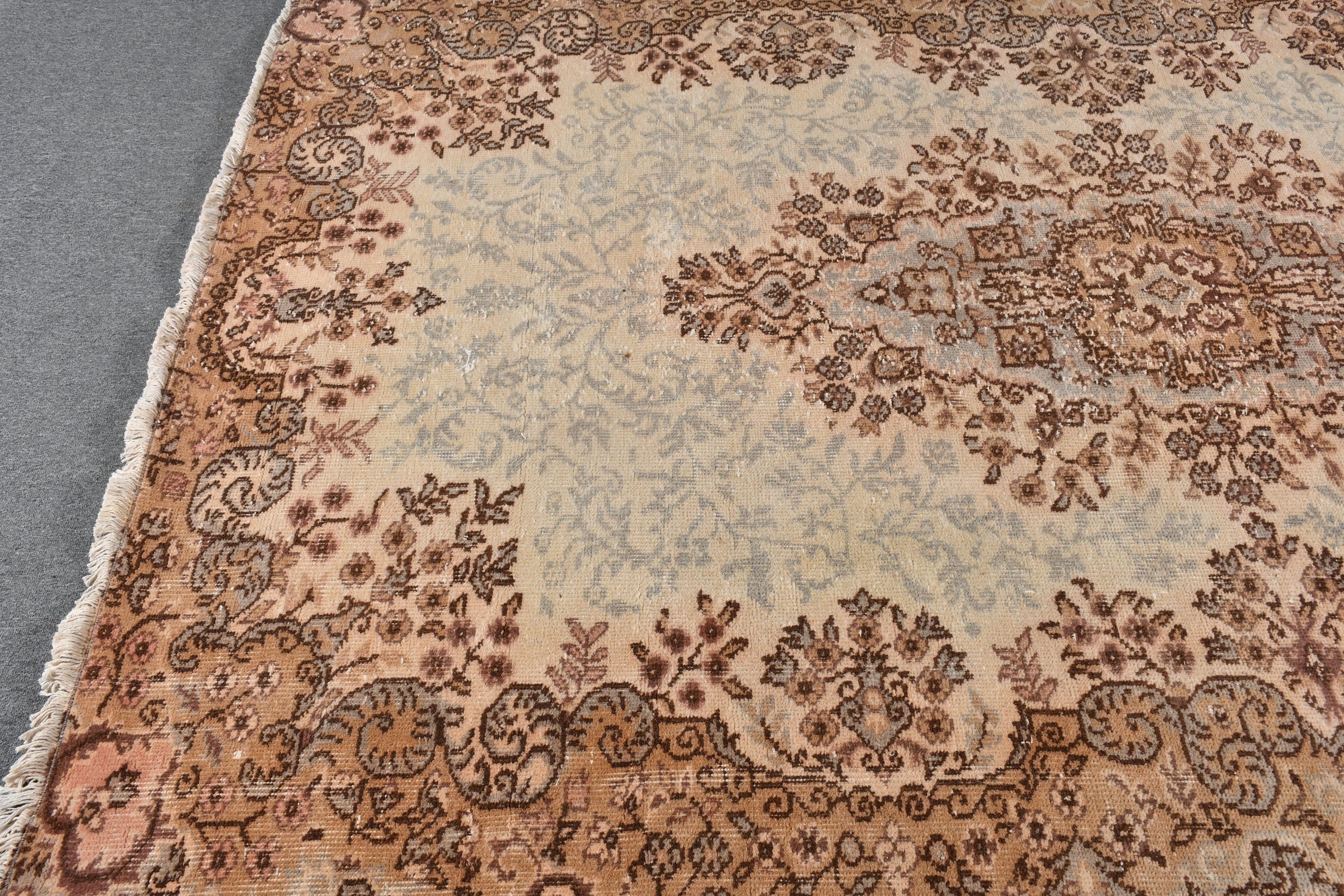 5.9x8.3 ft Büyük Halı, Ev Dekorasyonu Halıları, Bej Antika Halı, Yatak Odası Halıları, Vintage Halı, Sessiz Halı, Yemek Odası Halısı, Fas Halısı, Türk Halıları