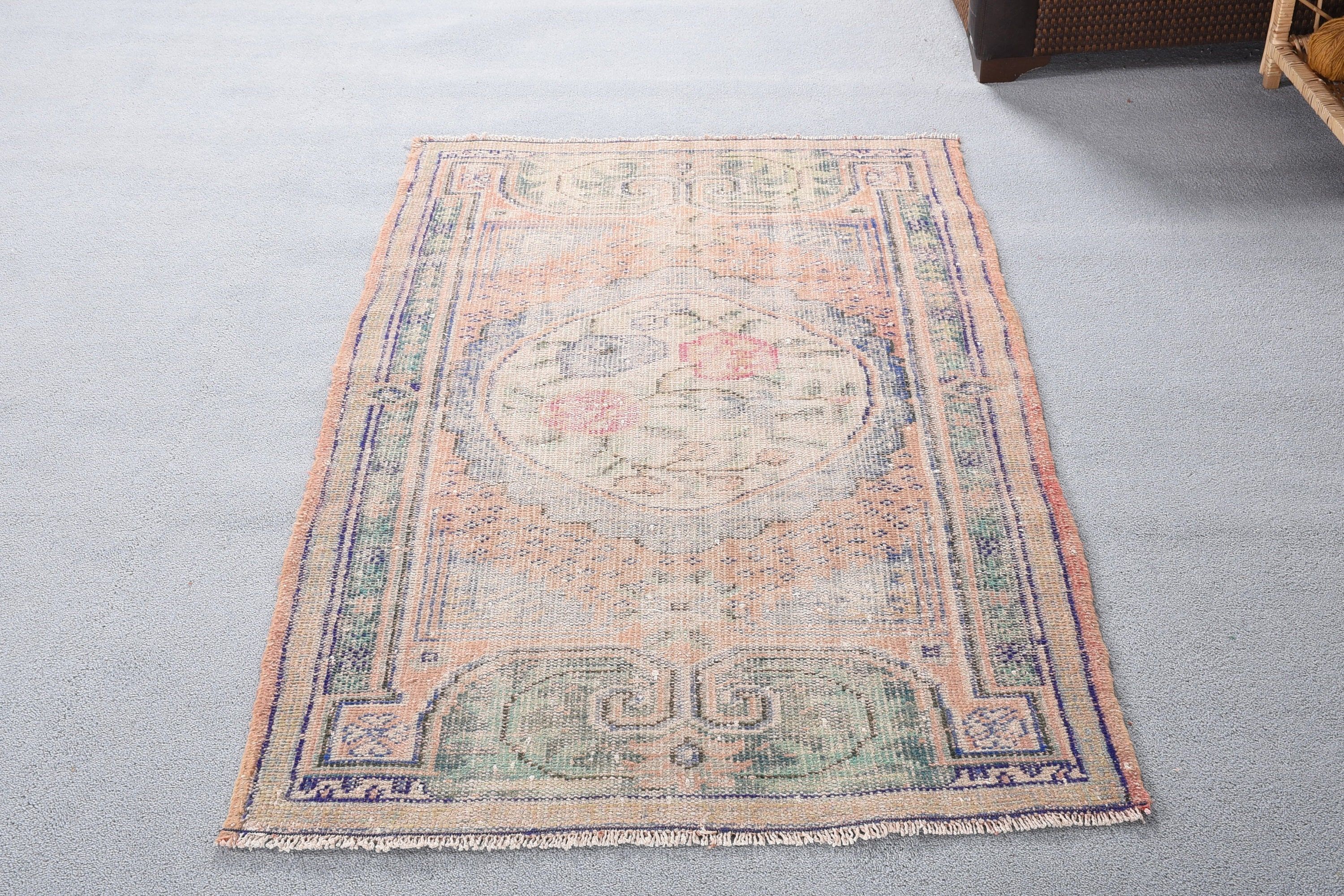 Anatolian Rug, Rugs for Nursery, Turkish Rugs, 3.1x5.4 ft Accent Rugs, Pink Anatolian Rug, Entry Rug, Vintage Rug, Old Rugs, Kitchen Rugs