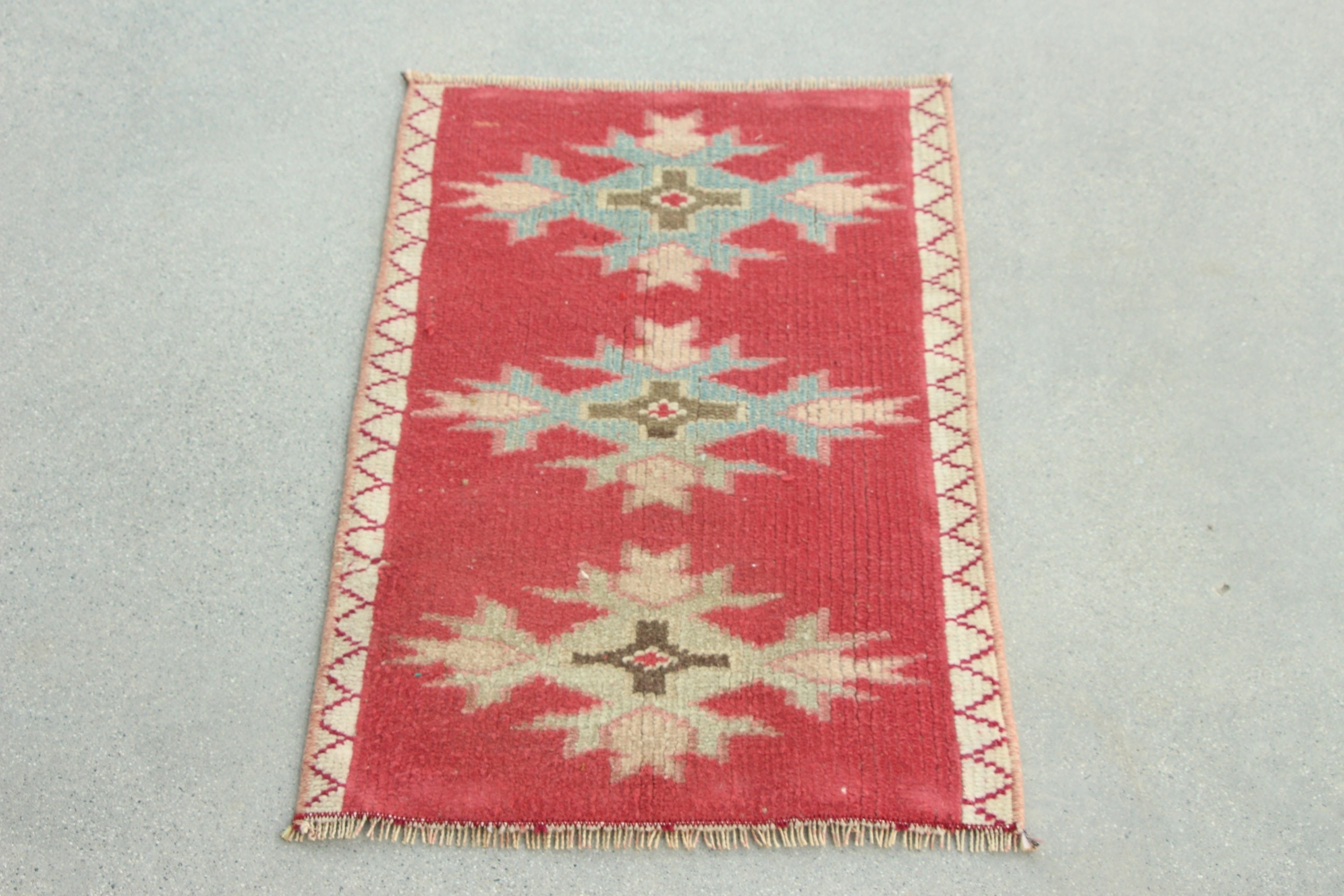 1.4x2.1 ft Small Rugs, Vintage Rug, Turkish Rug, Cool Rugs, Small Vintage Rug, Red Moroccan Rugs, Home Decor Rugs, Bohemian Rug, Entry Rugs