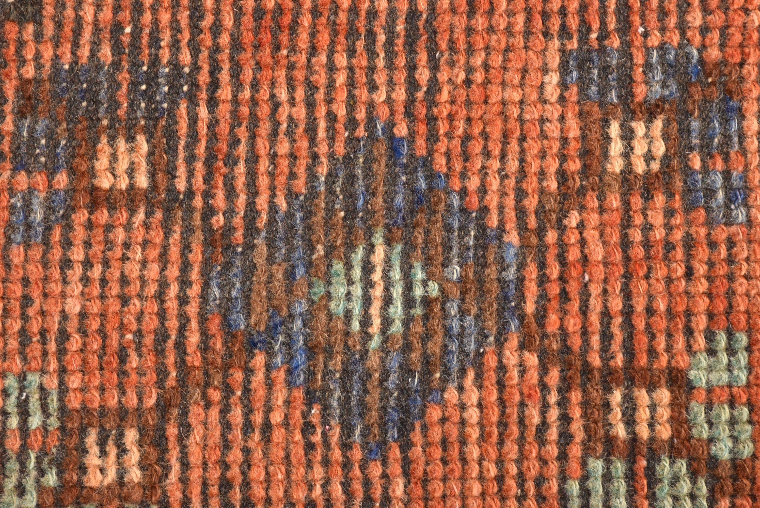 Antique Rugs, Handwoven Rug, Orange Luxury Rugs, Vintage Rug, Modern Rug, Corridor Rug, Turkish Rug, Stair Rugs, 3.2x10.5 ft Runner Rugs