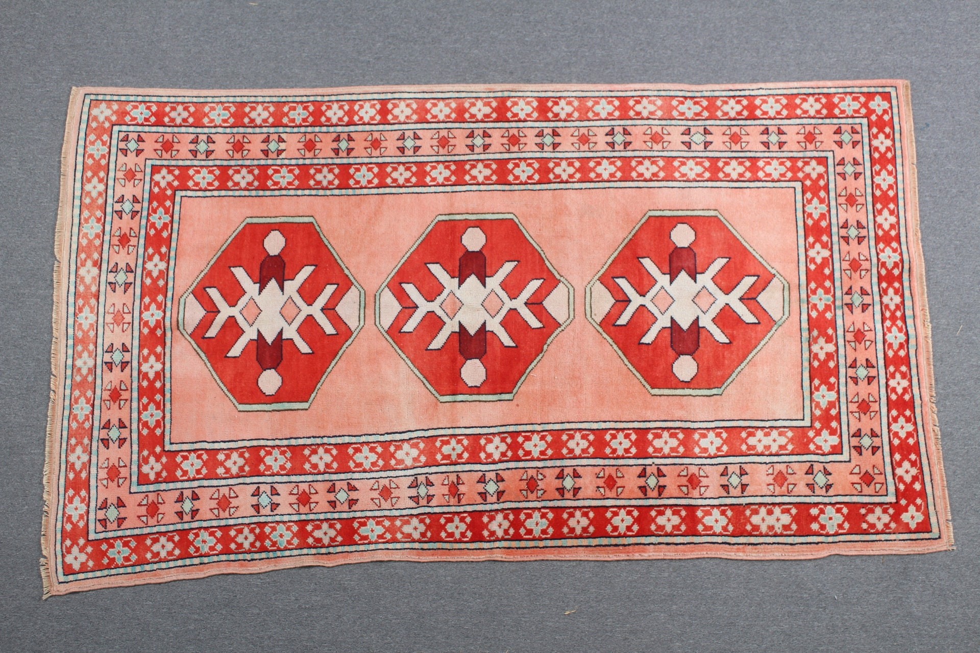 Yatak Odası Halıları, Yer Halısı, Yatak Odası Halıları, Pembe Ev Dekorasyonu Halısı, 4,4x7,4 ft Alan Halıları, Havalı Halılar, Türk Halısı, Vintage Halılar, Türkiye Halıları