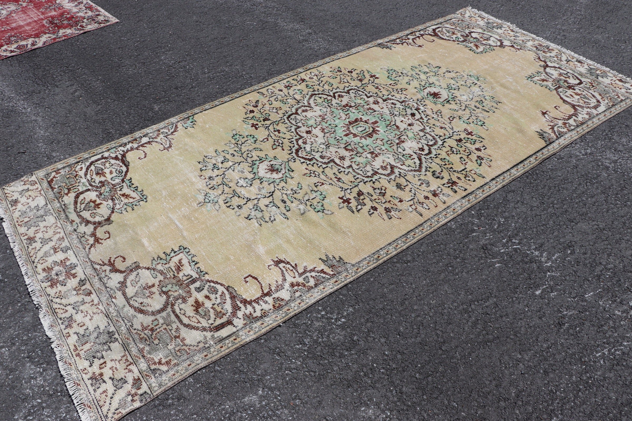 4.4x10.2 ft Large Rug, Living Room Rug, Dining Room Rug, Old Rug, Brown Oriental Rug, Vintage Rug, Floor Rugs, Home Decor Rug, Turkish Rugs