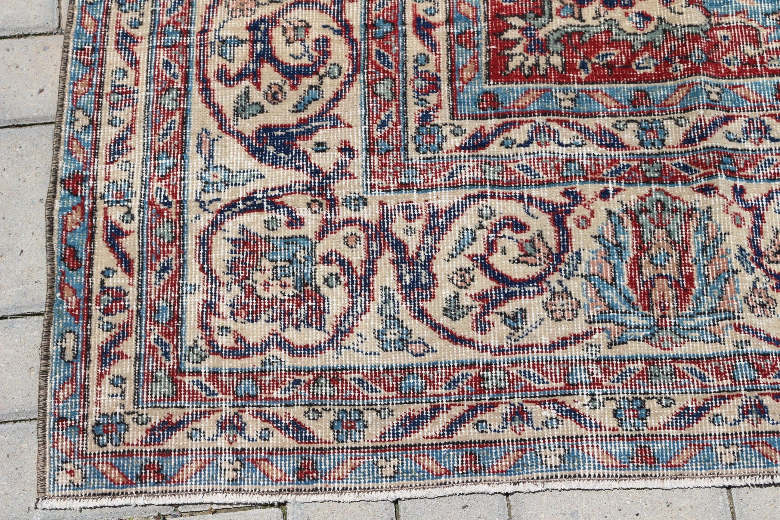 Turkish Rugs, Cool Rug, Beige Anatolian Rug, 8.6x12 ft Oversize Rug, Vintage Rug, Floor Rug, Salon Rug, Dining Room Rug, Vintage Decor Rug