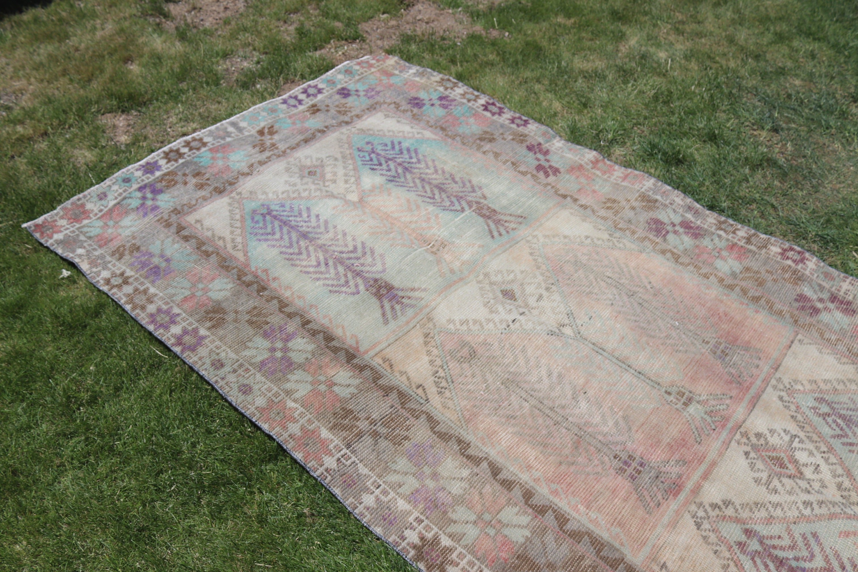 Salon Rugs, 4.6x11.4 ft Large Rugs, Turkish Rug, Large Vintage Rugs, Green Antique Rugs, Floor Rug, Moroccan Rugs, Vintage Rug, Antique Rug