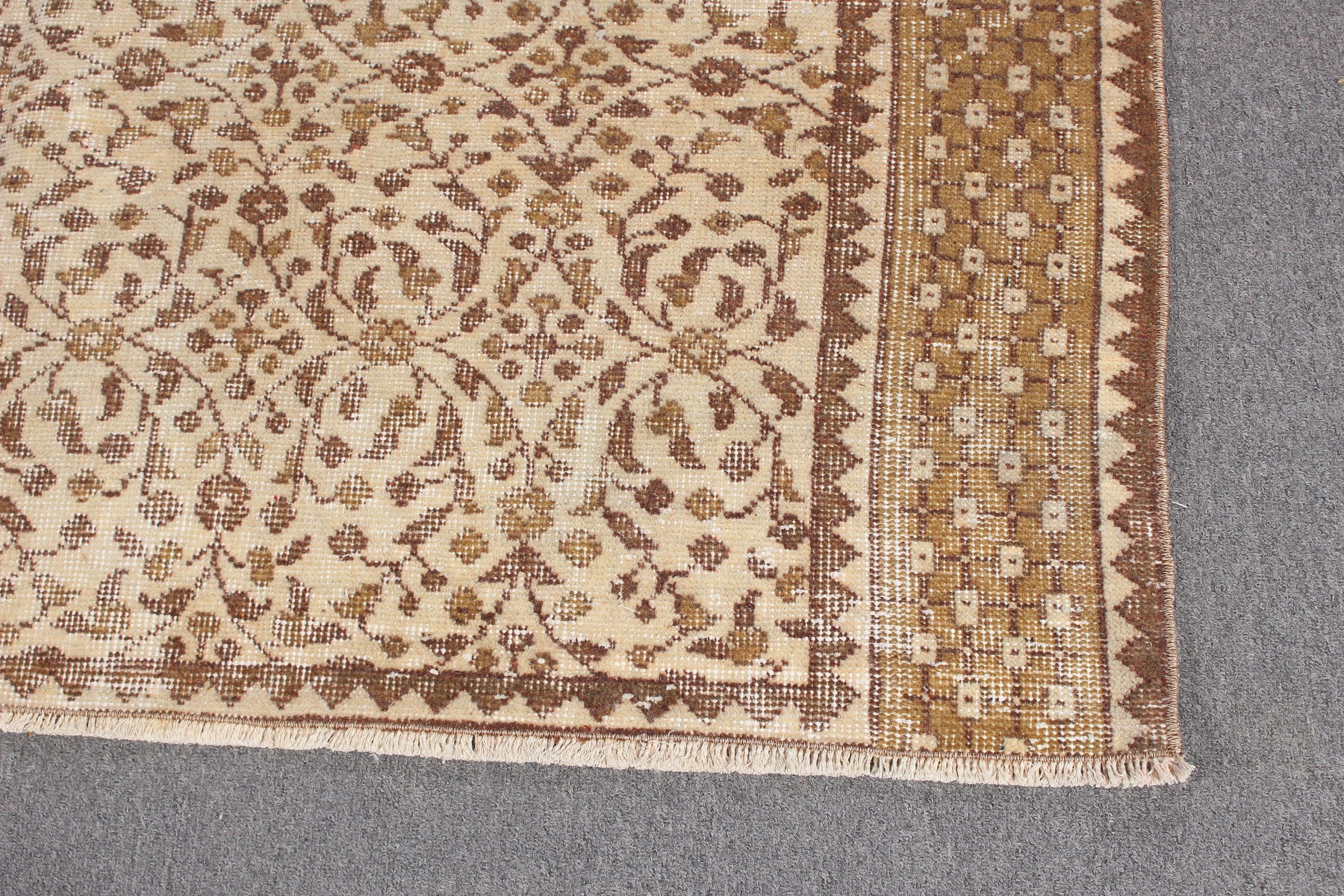 Beige Antique Rug, Bedroom Rugs, Turkish Rug, Vintage Rug, Home Decor Rug, Salon Rug, Aztec Rug, 5.3x7.9 ft Large Rugs, Statement Rug