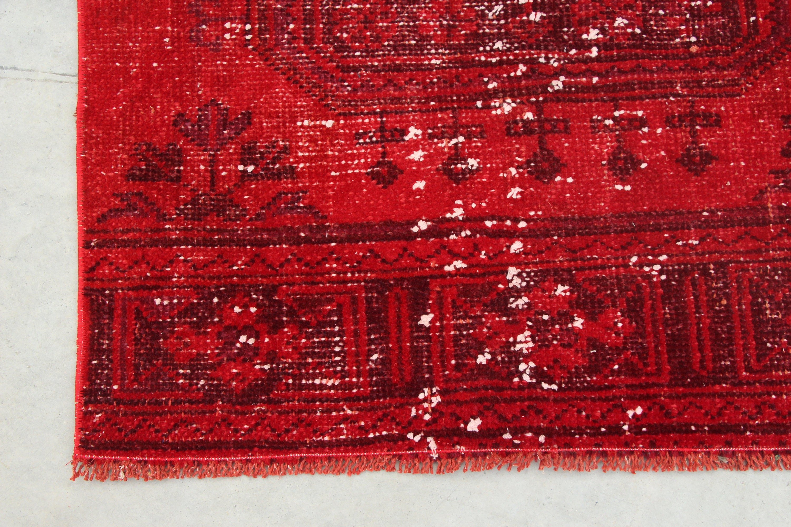 2.8x11.4 ft Runner Rugs, Bright Rug, Home Decor Rugs, Kitchen Rugs, Wool Rug, Vintage Rug, Turkish Rugs, Red Antique Rug, Hallway Rug