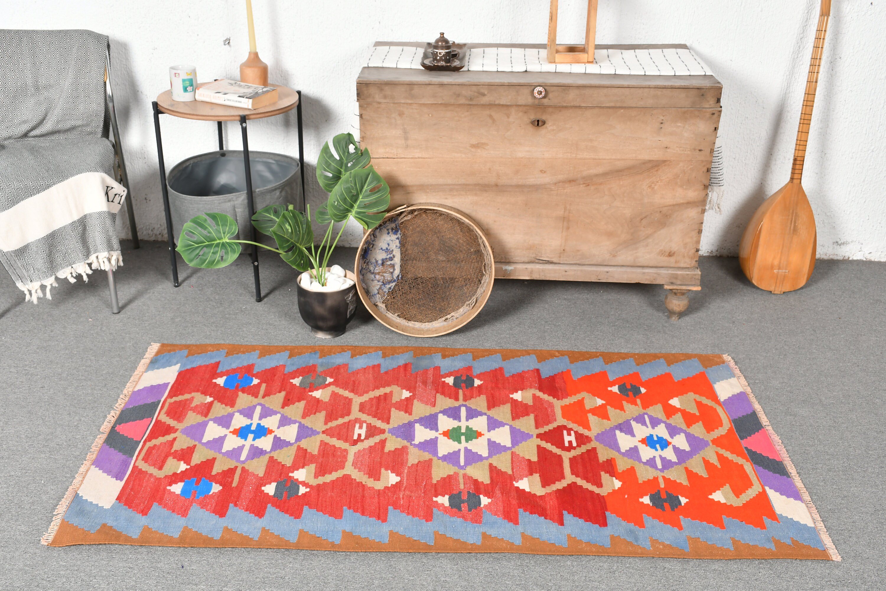 Anadolu Halısı, Kilim, Vintage Halı, Türk Halıları, Yatak Odası Halısı, Turuncu Mutfak Halıları, 2,8x5,4 ft Vurgu Halısı, Oryantal Halılar, Giriş Halıları