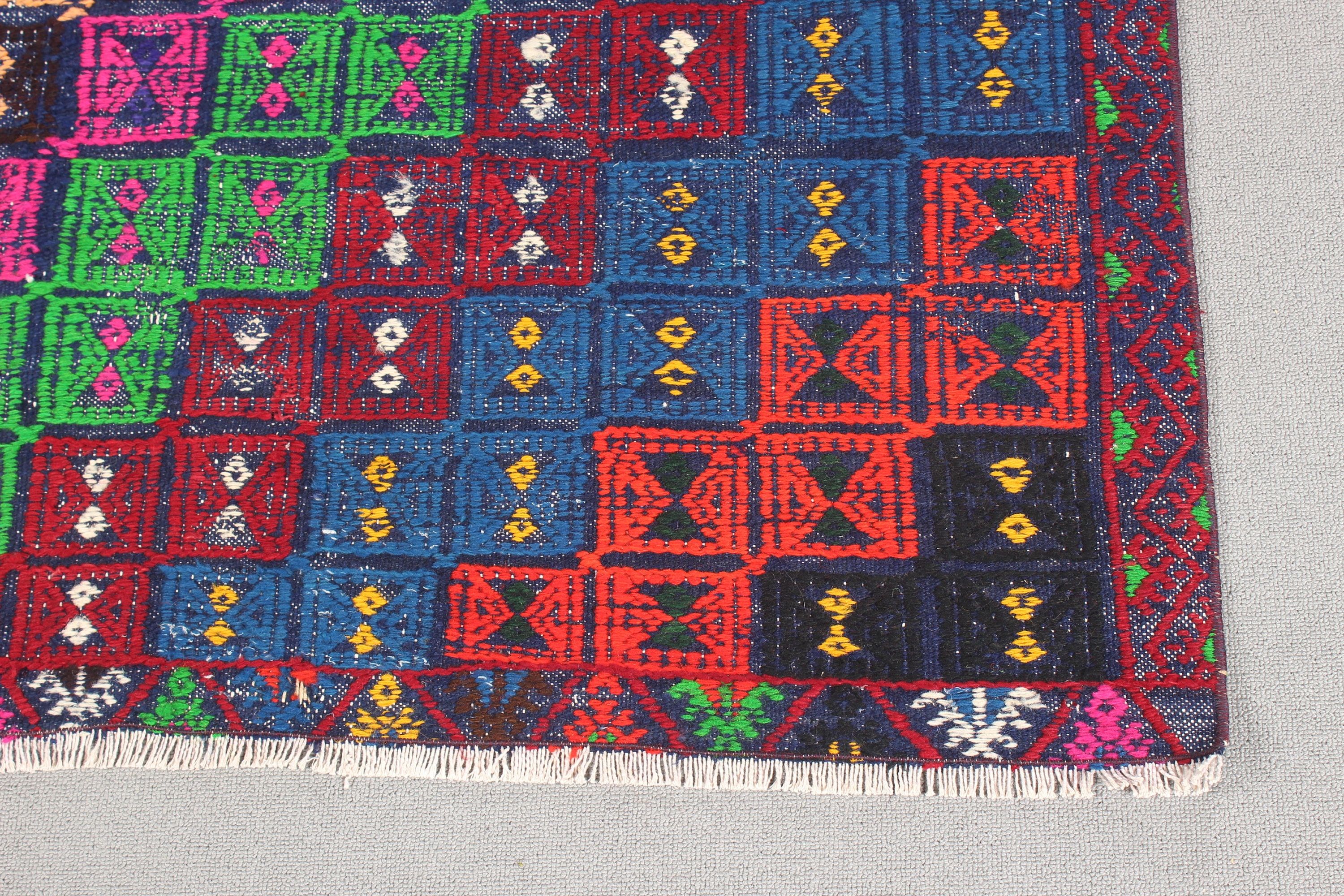 Yer Halıları, Gökkuşağı Anadolu Halıları, Türk Halıları, Kilim, Vintage Halı, Geometrik Halılar, Büyük Oushak Halı, 5.1x10 ft Büyük Halılar, Boho Halı